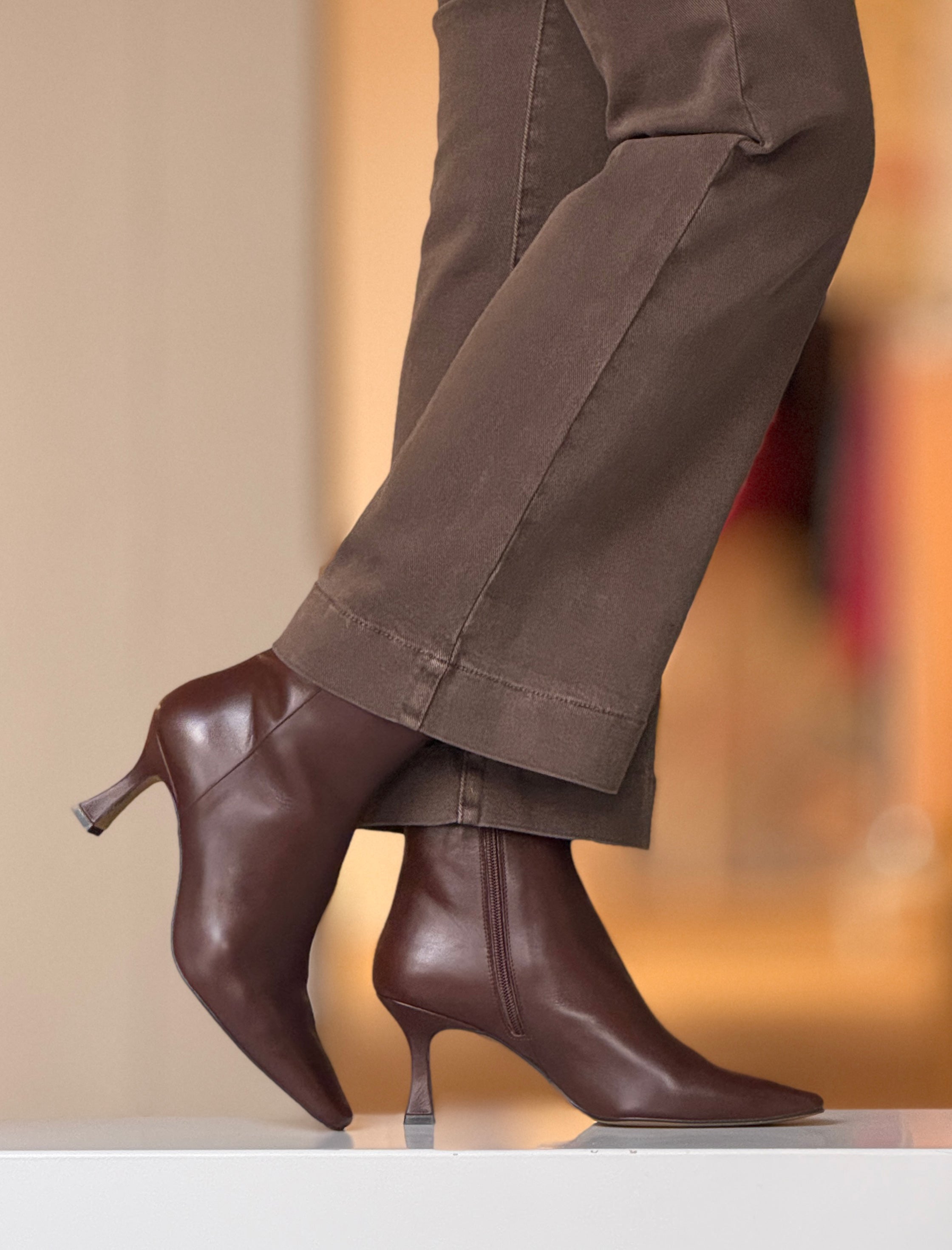 Botín marrón chocolate piel Estrella