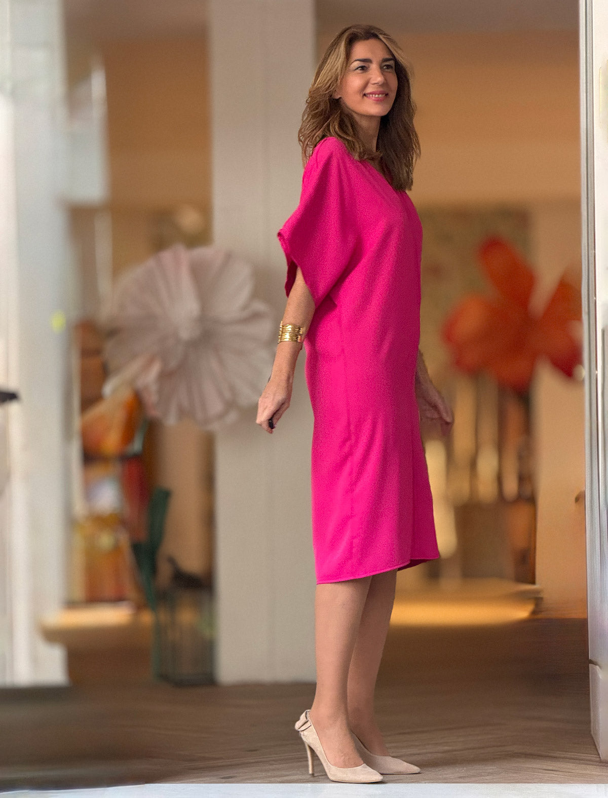Vestido Kaftán Fucsia