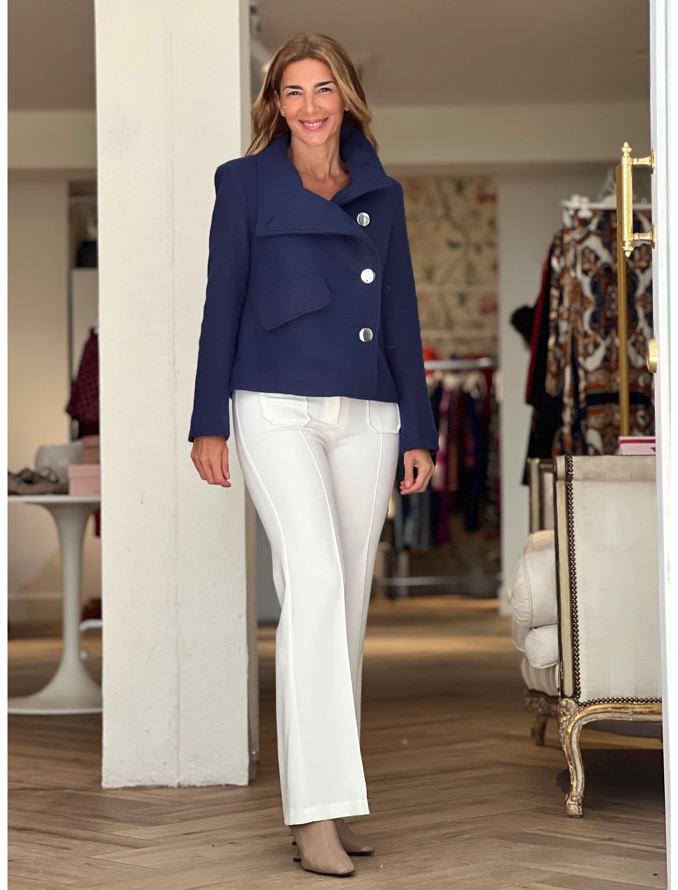 Pantalón ideal de bolsillos blanco