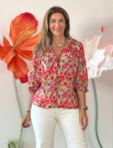 Camisa de flores bonitas