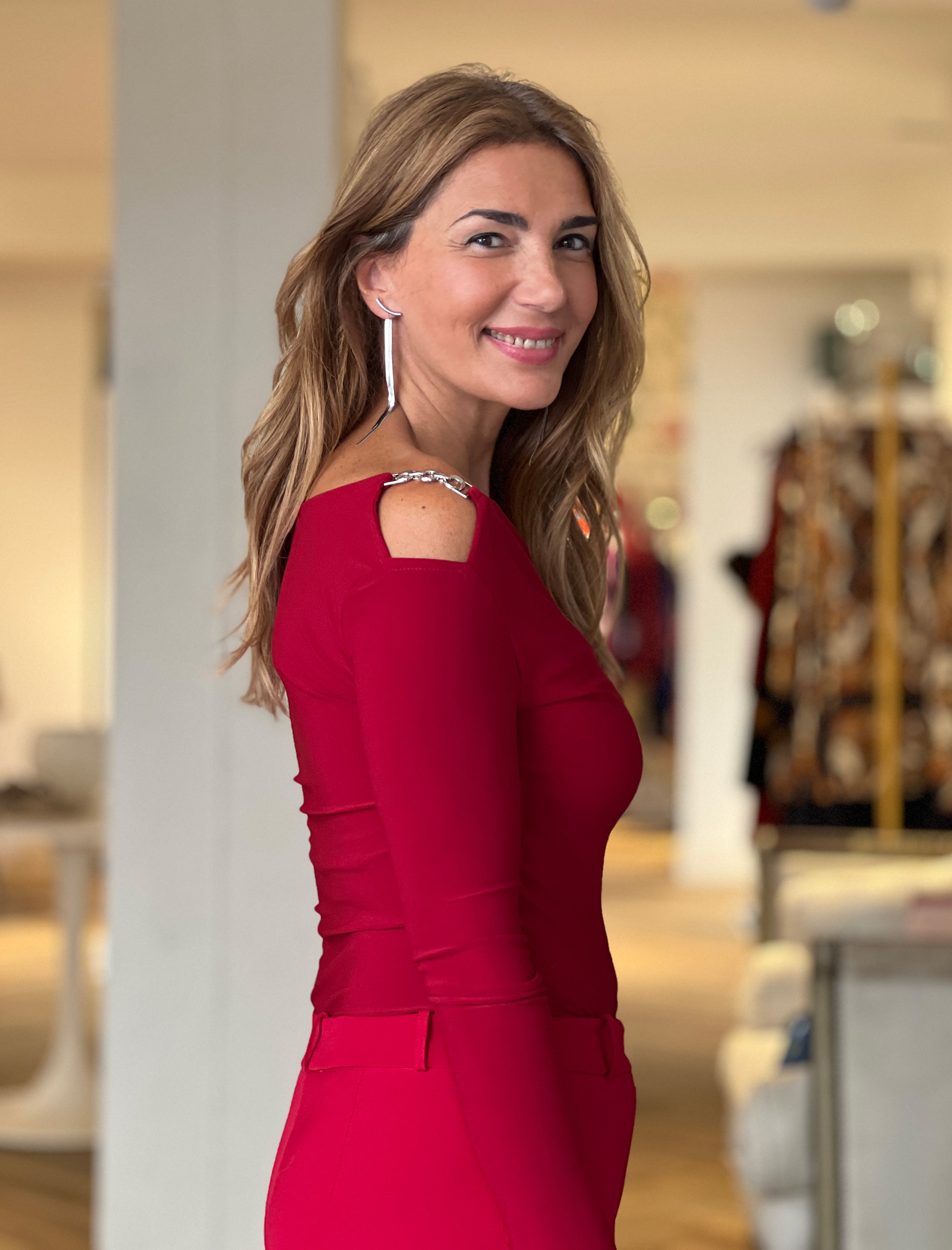 Cuerpo elástico ideal Nuri burgundy