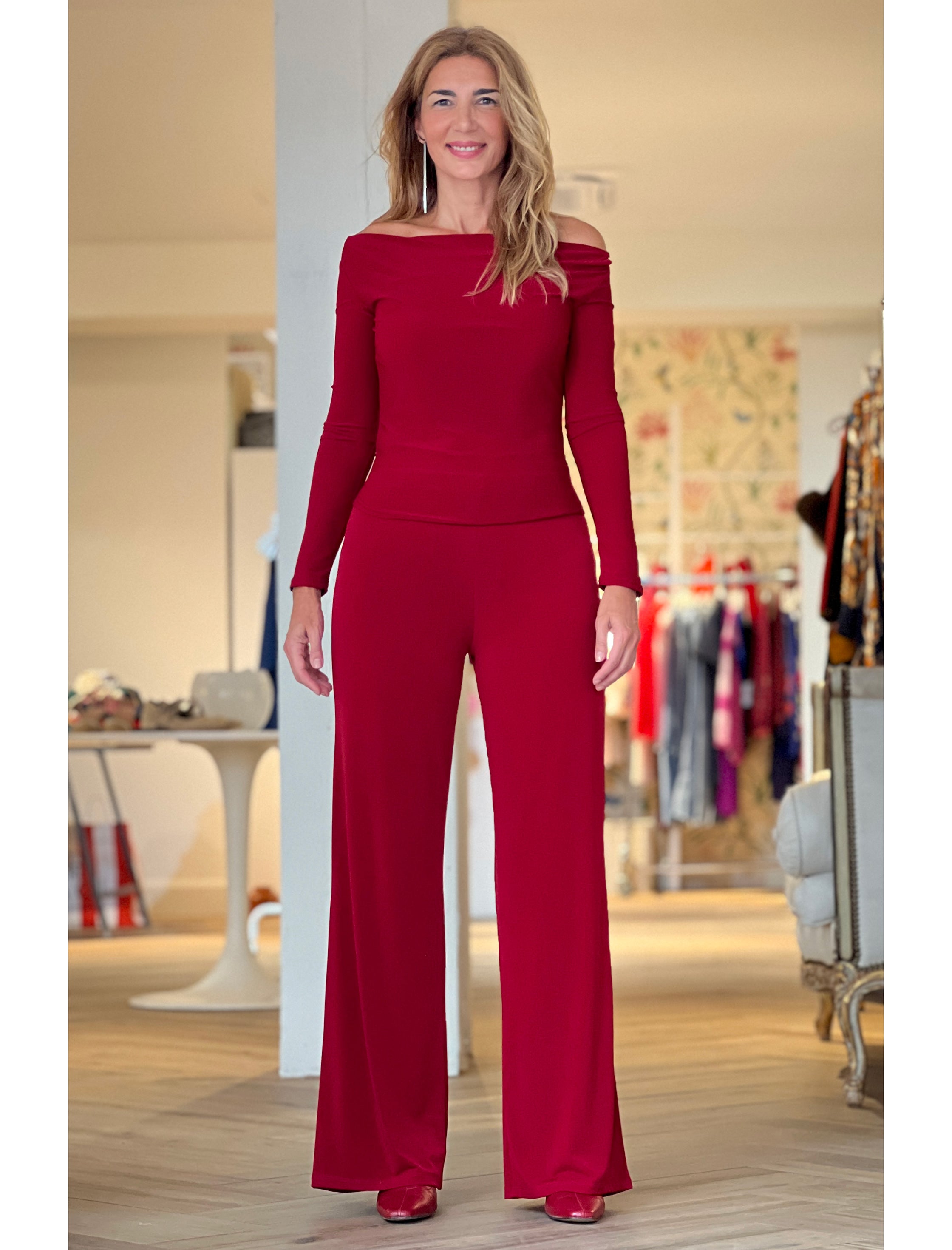 Cuerpo elástico ideal Nuri burgundy