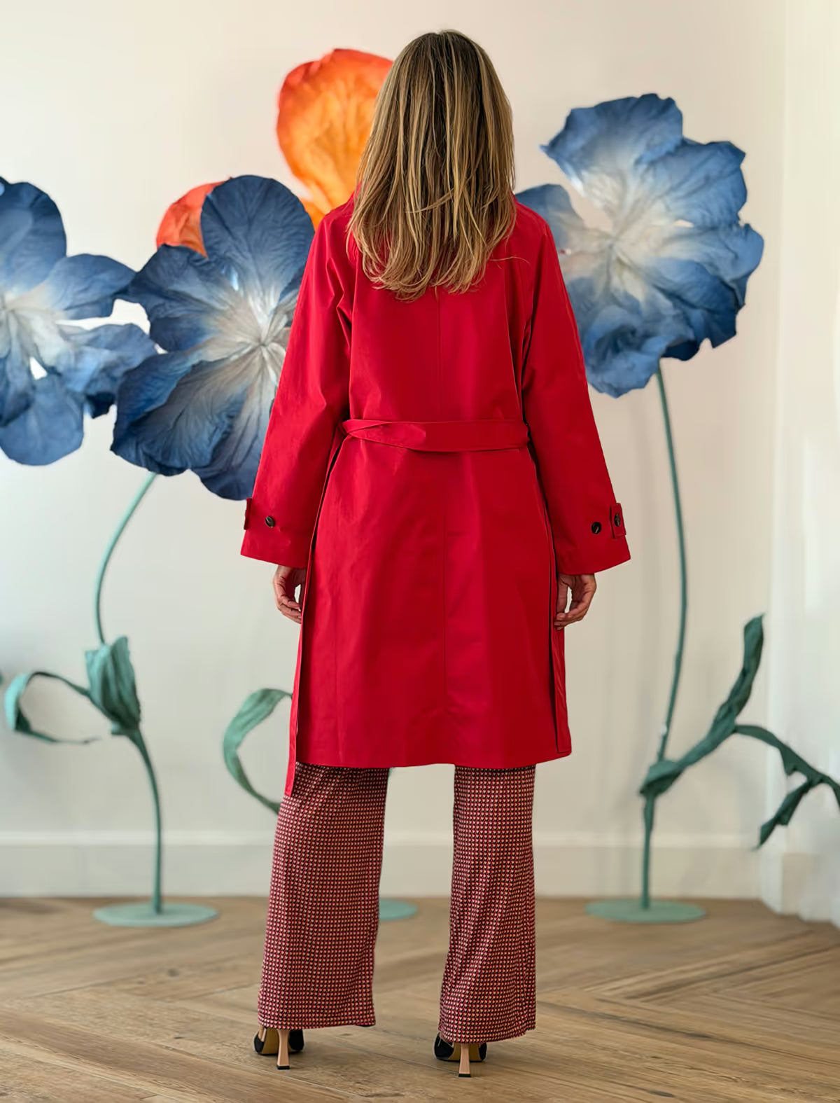 Trench ideal rojo