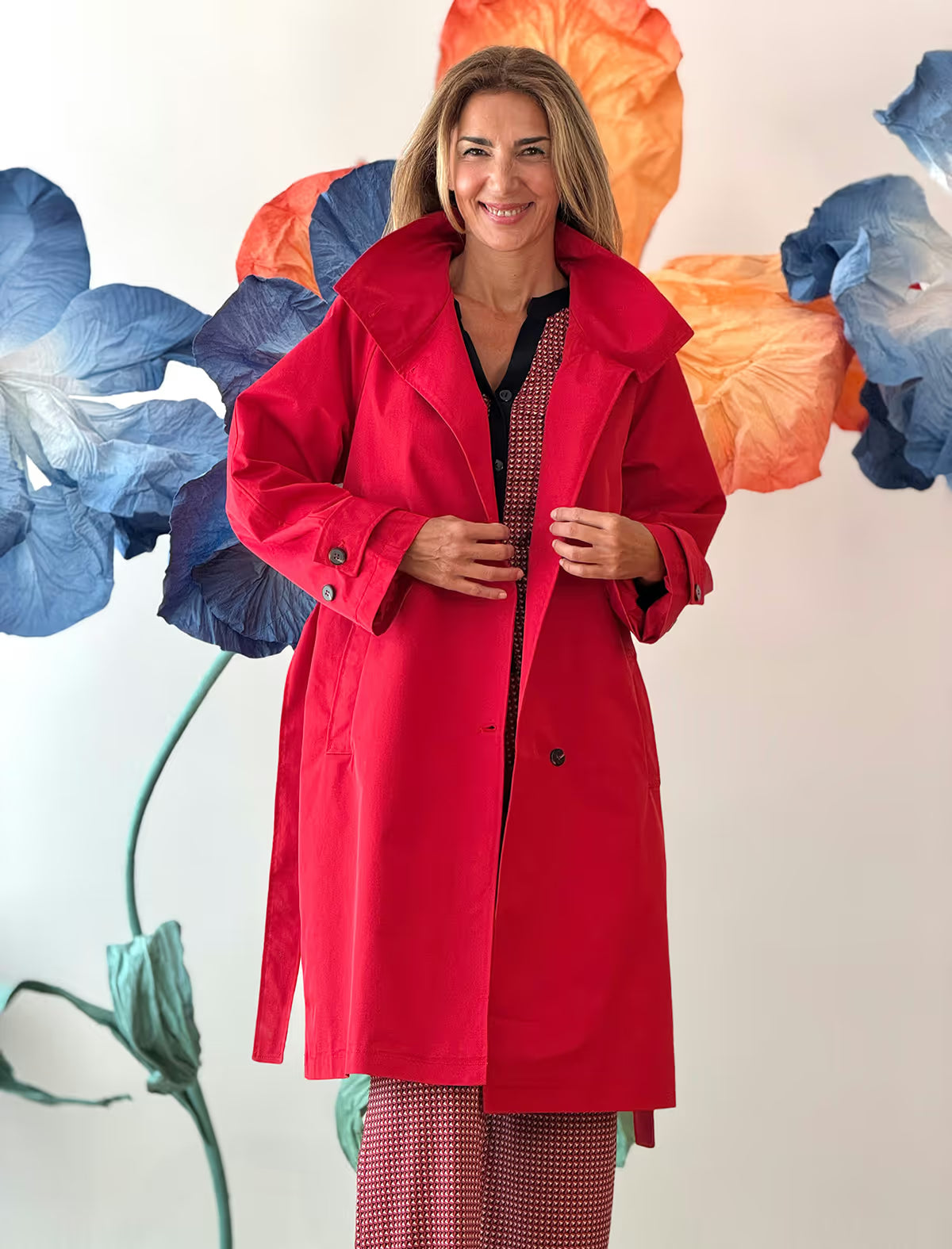 Trench ideal rojo