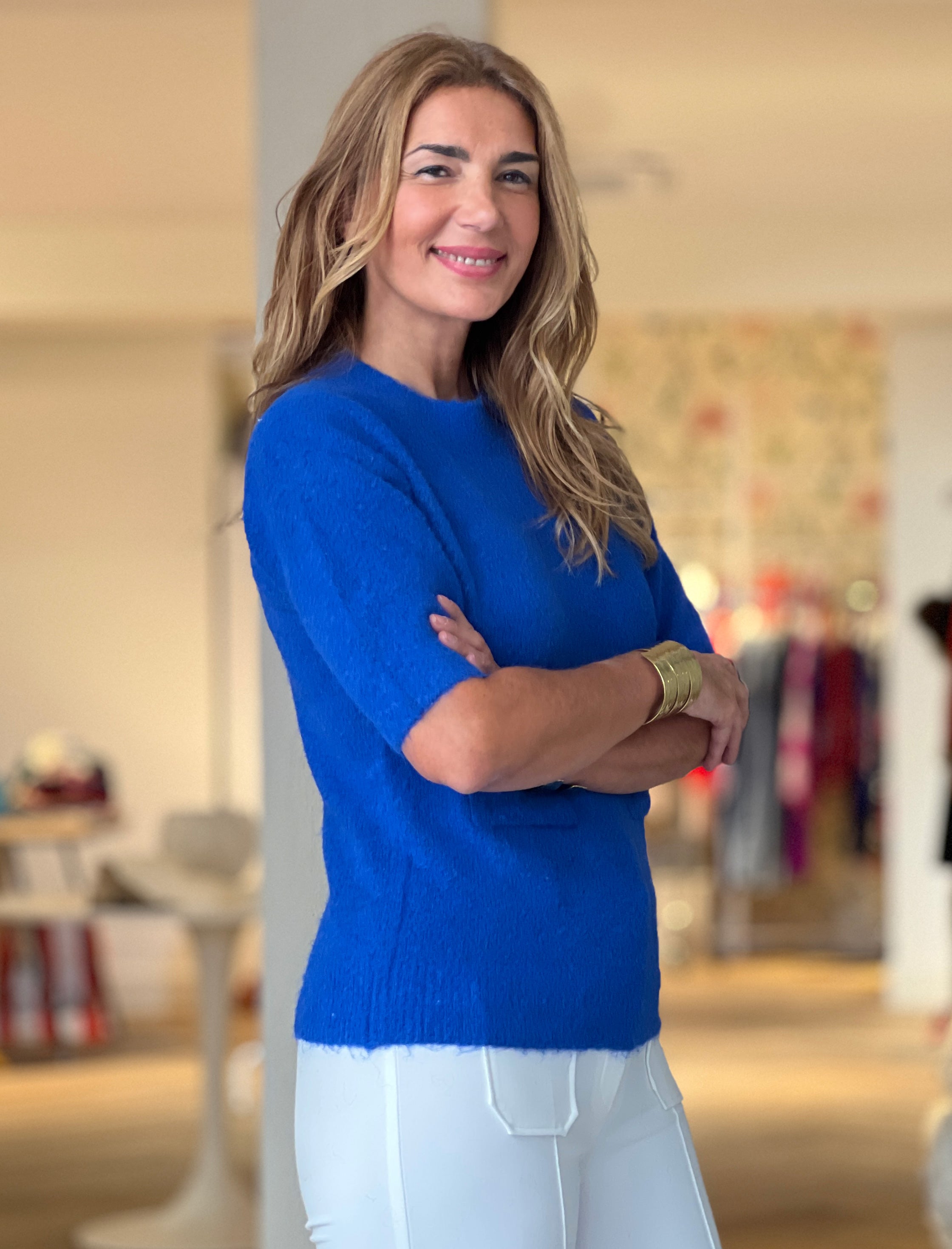 Jersey dulce Casilda azul