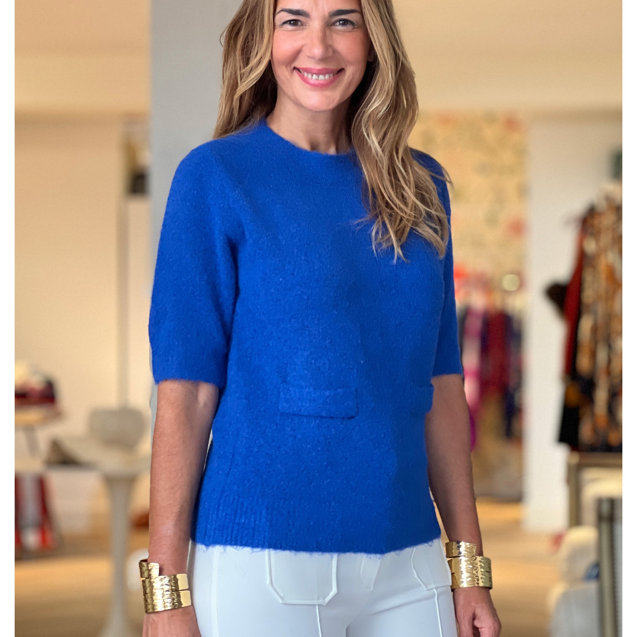 Jersey dulce Casilda azul