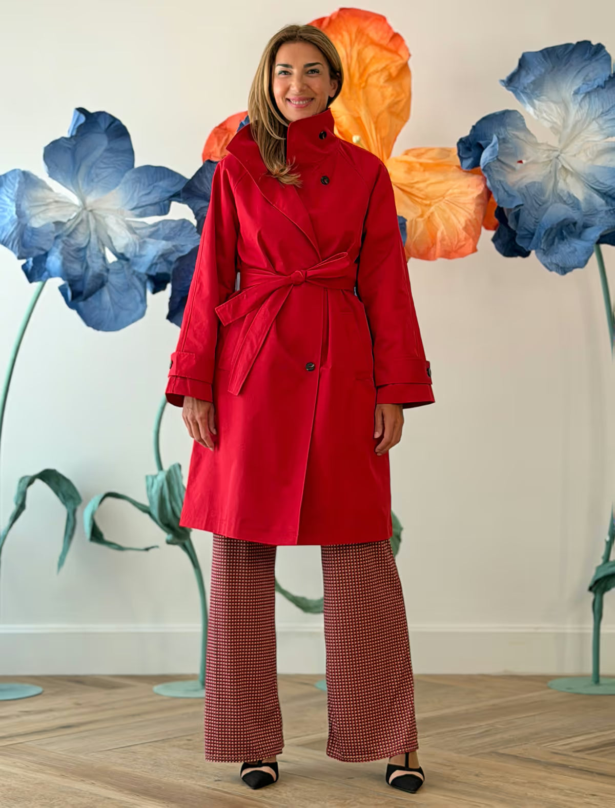 Trench ideal rojo