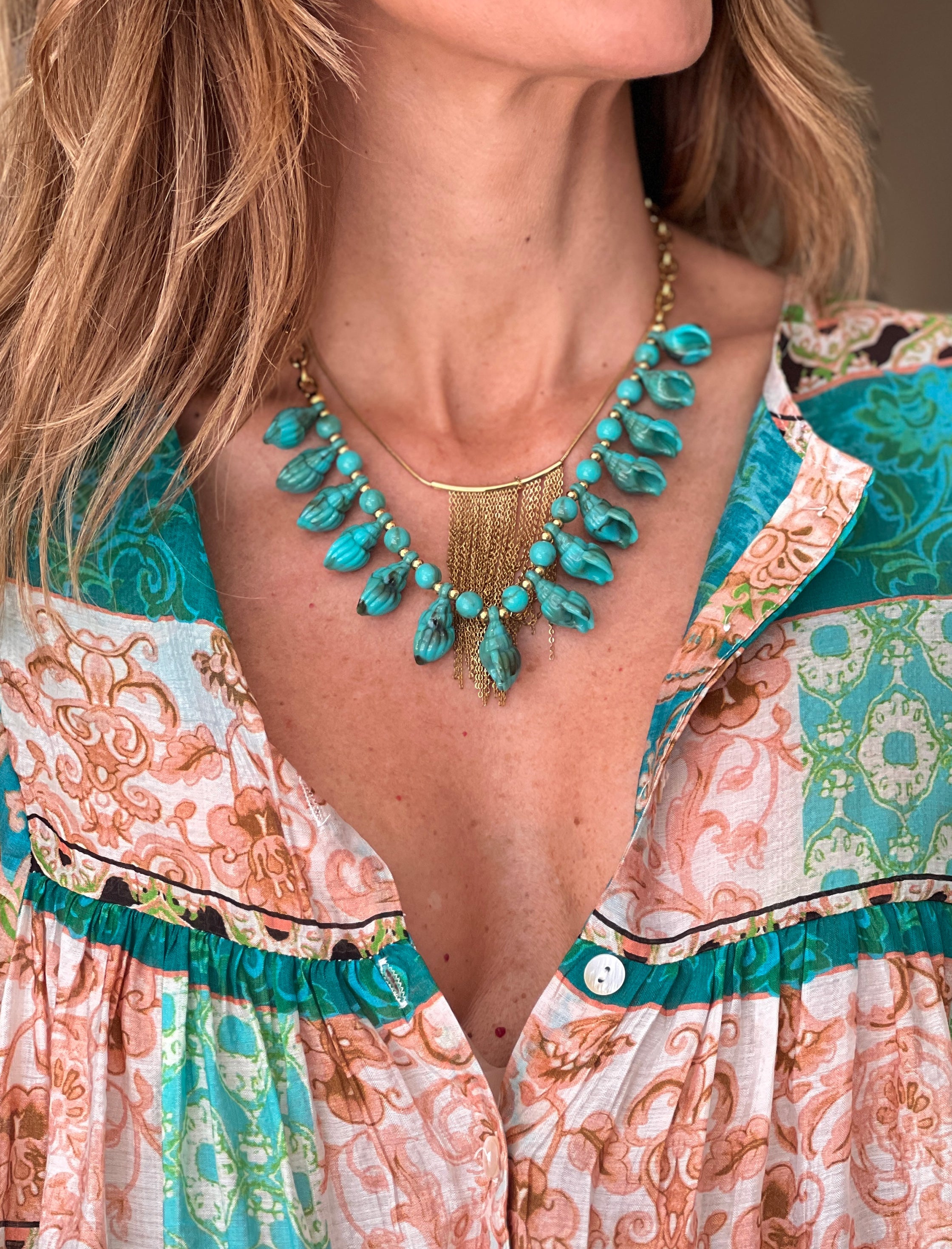 Collar marino turquesa