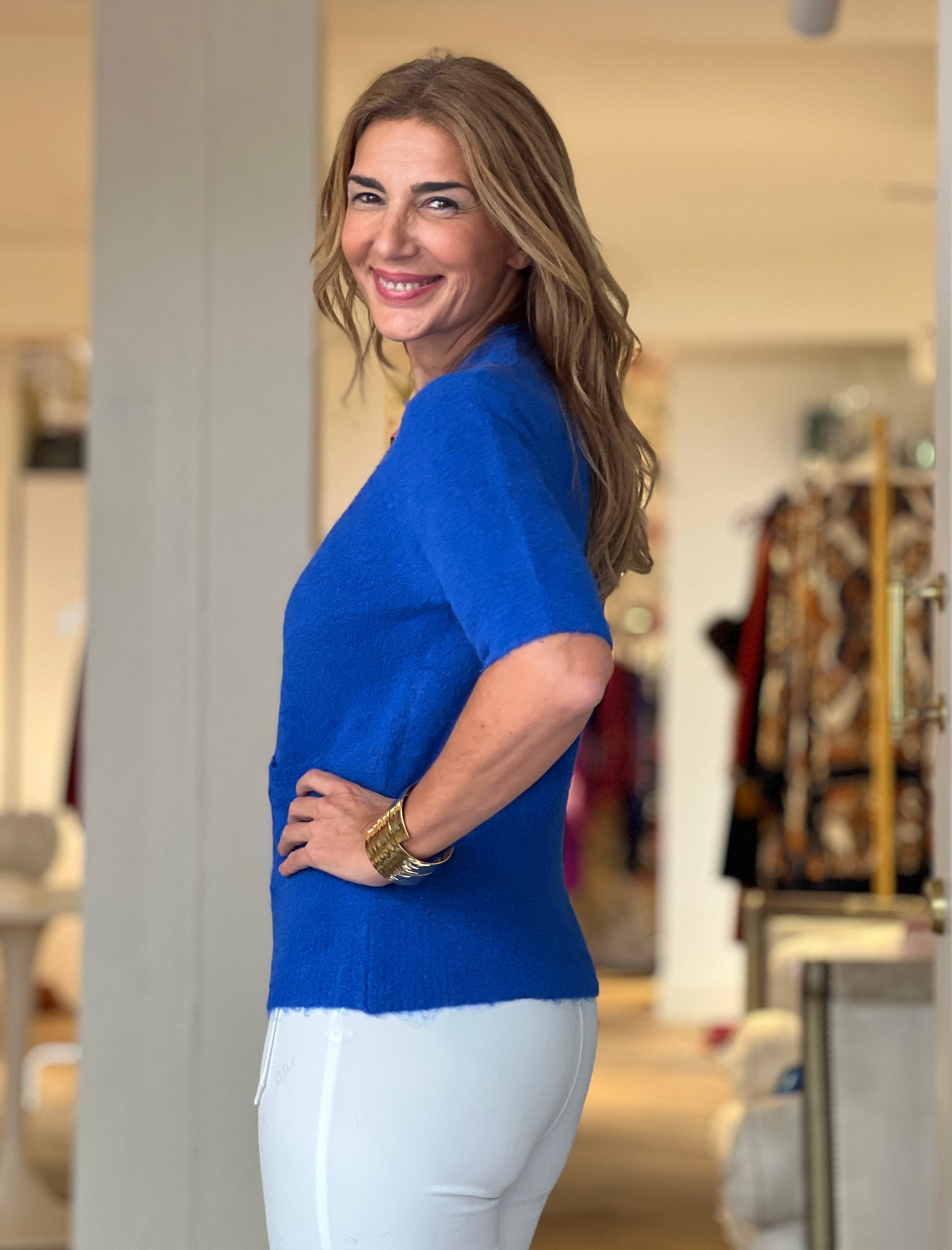 Jersey dulce Casilda azul