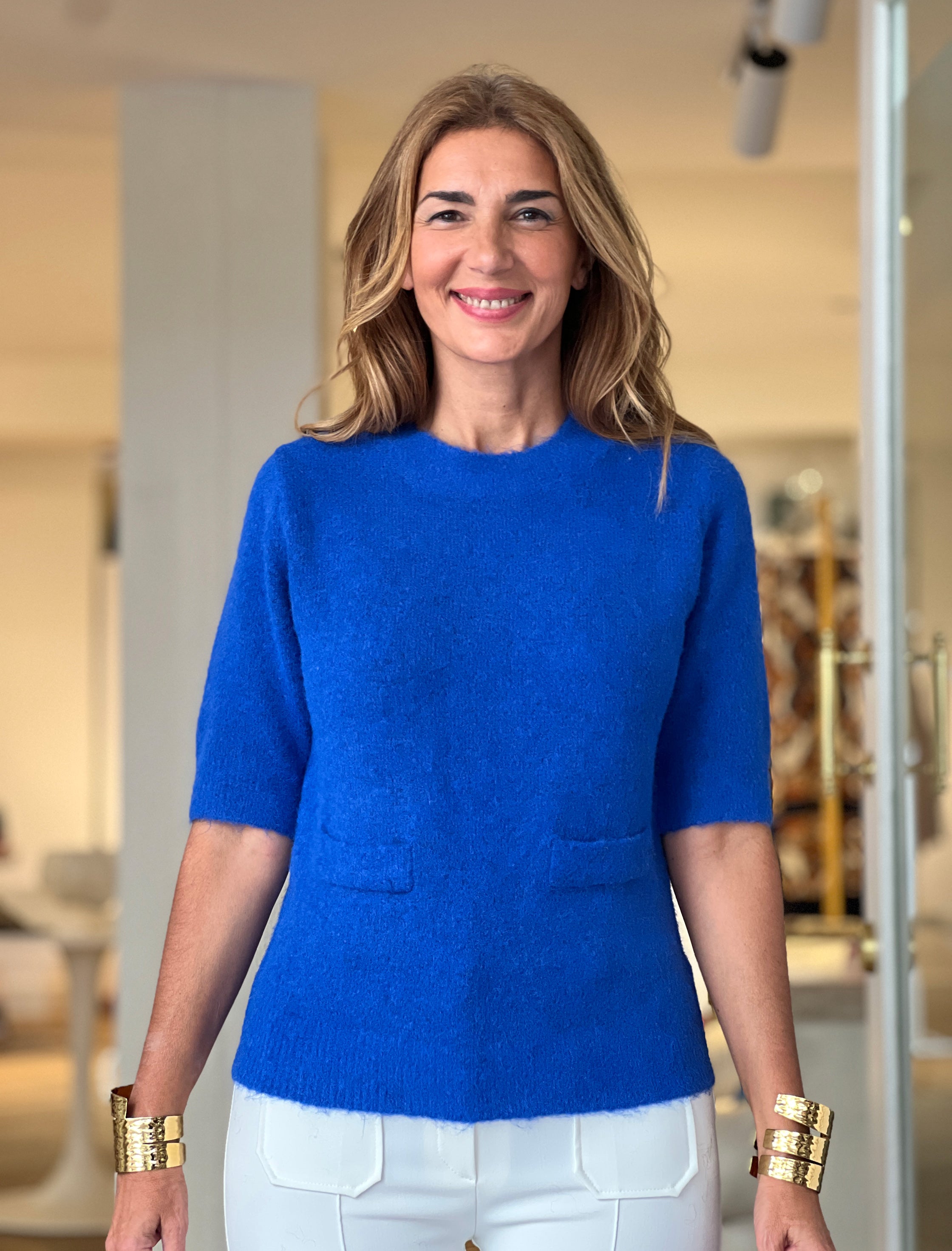 Jersey dulce Casilda azul