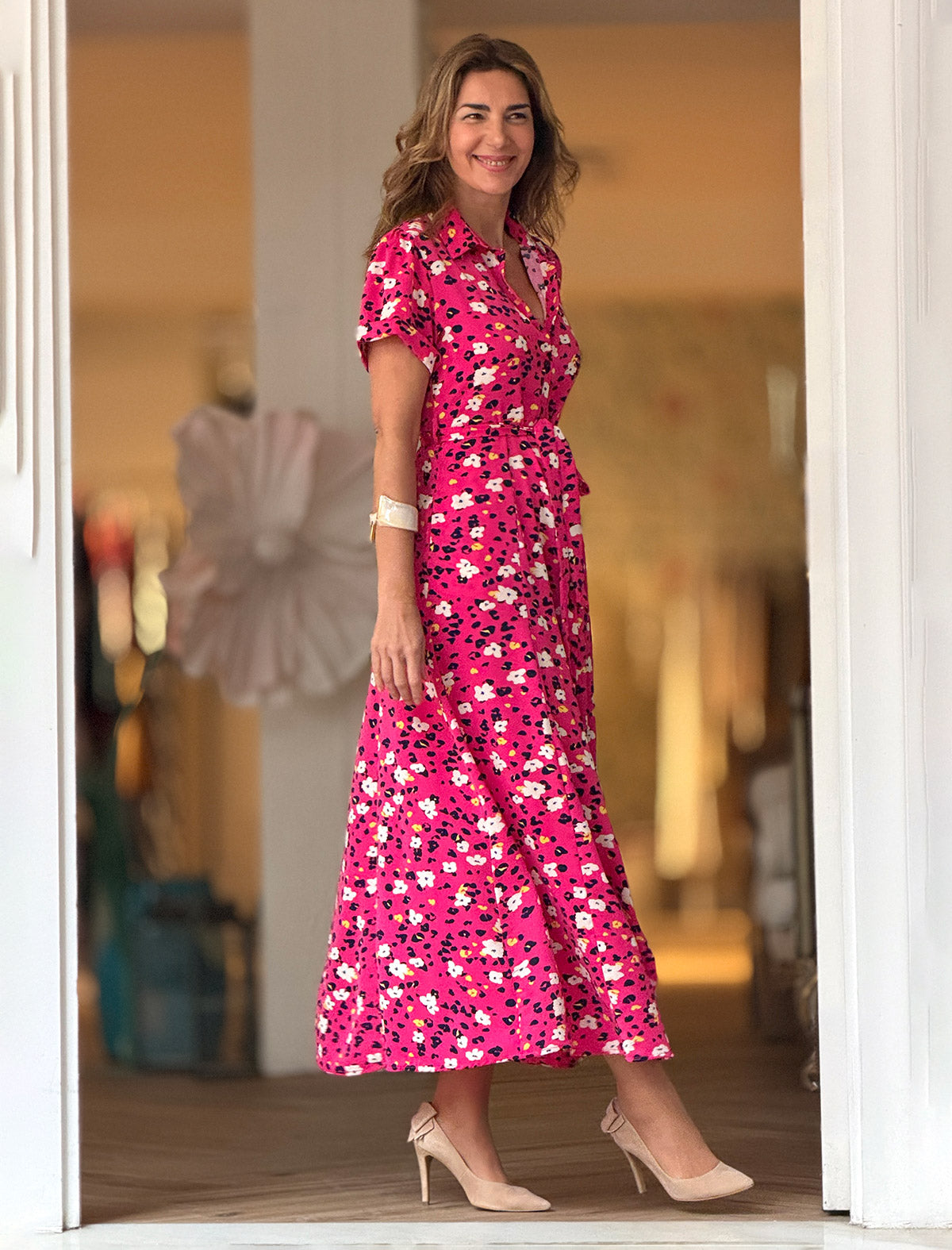 Vestido camisero flowers