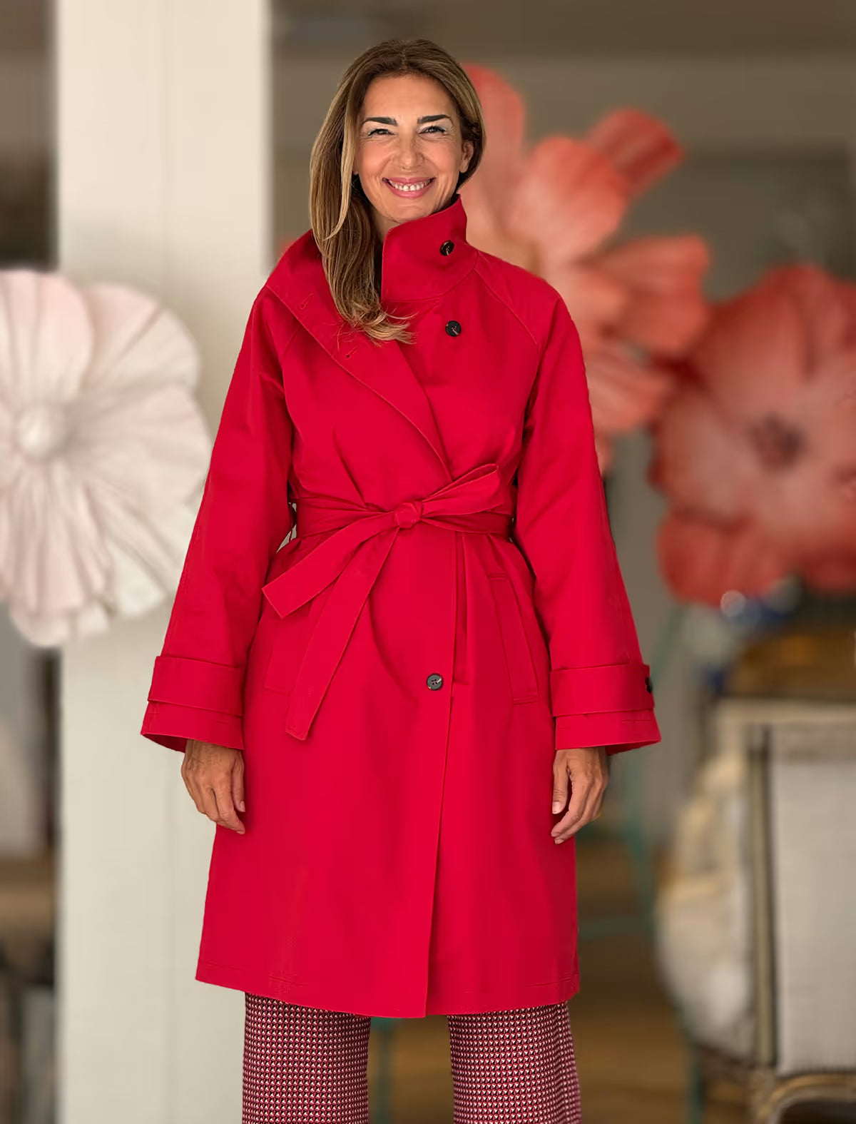 Trench ideal rojo