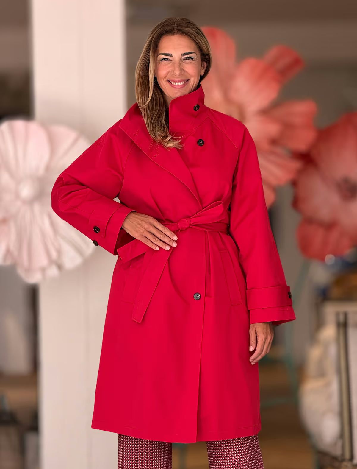 Trench ideal rojo