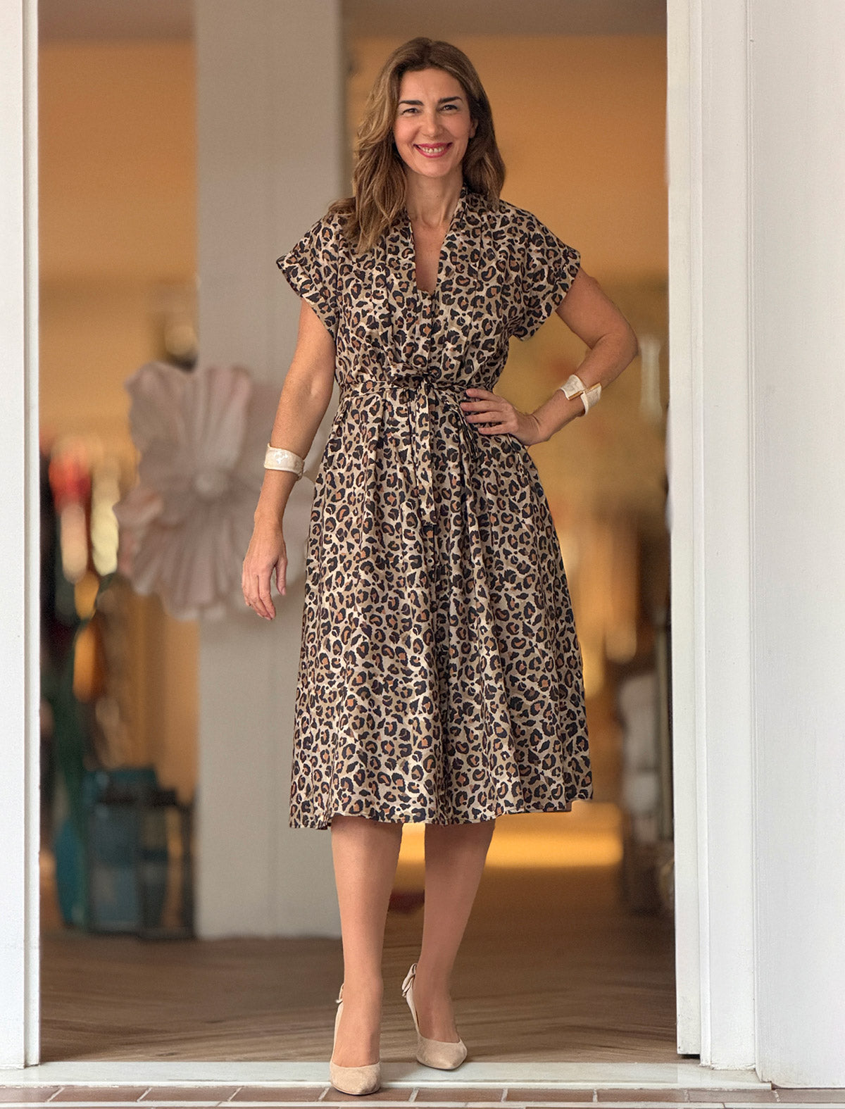 Vestido camisero print