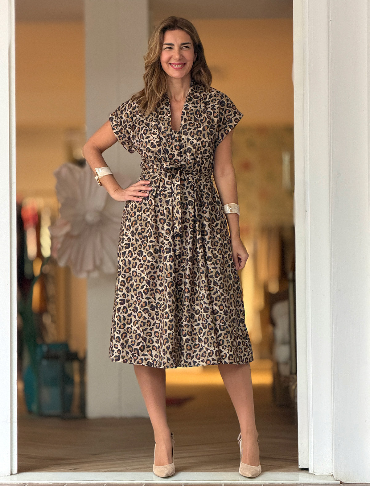 Vestido camisero print