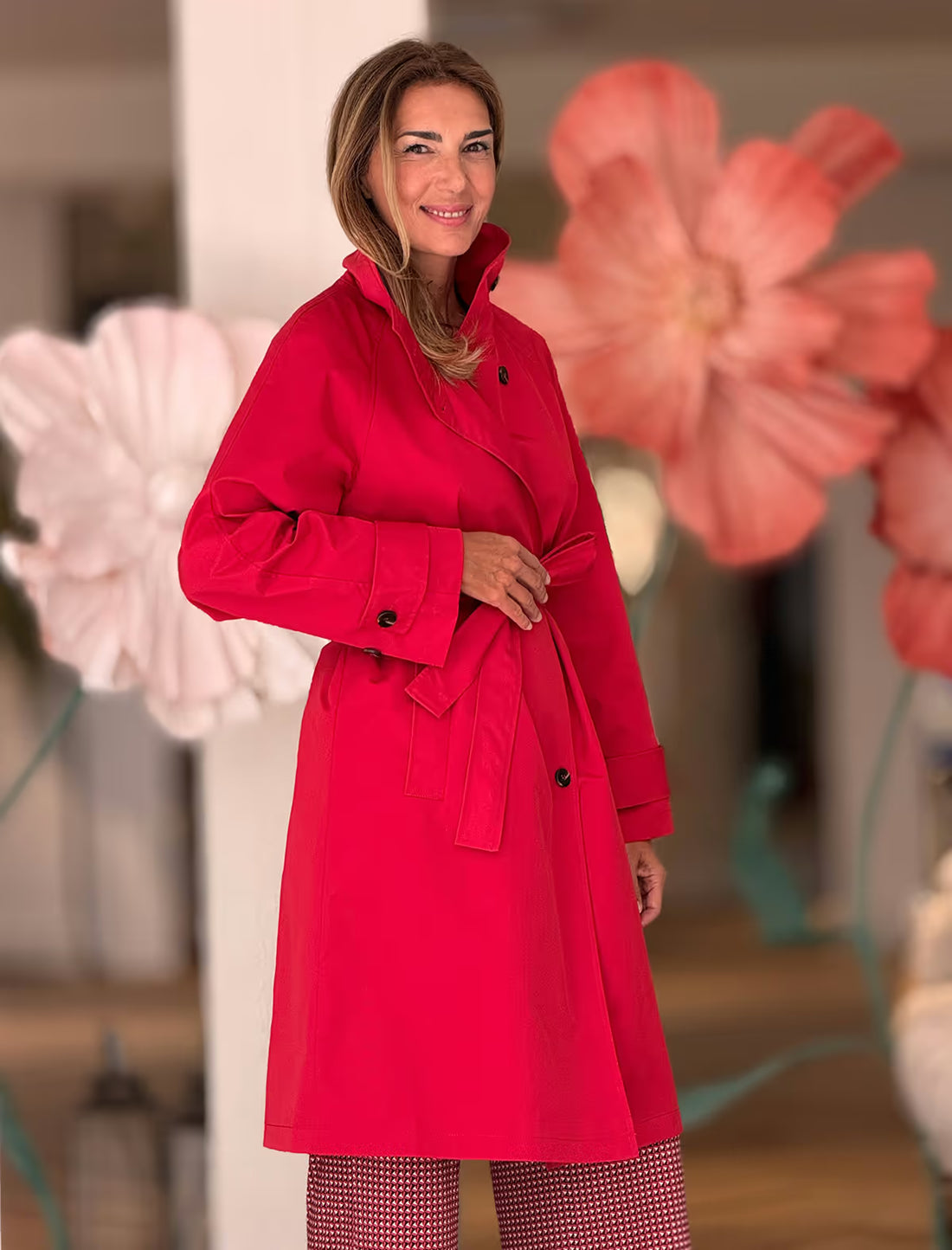 Trench ideal rojo
