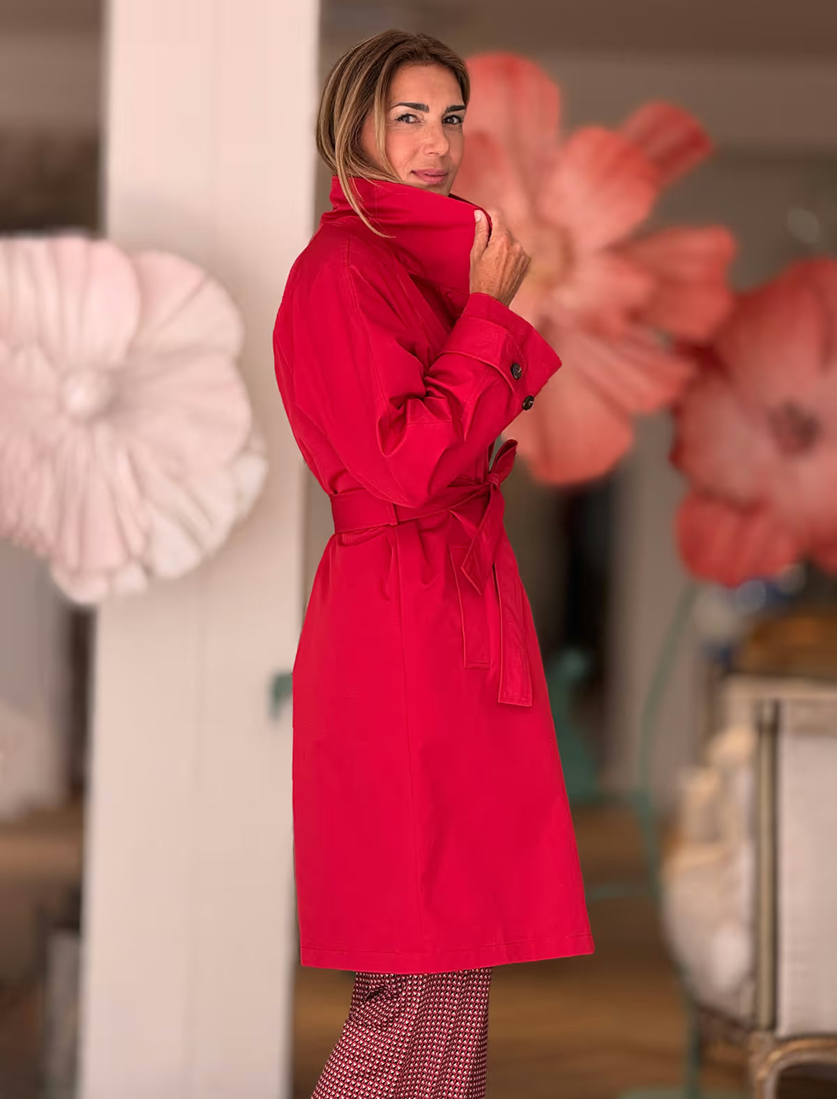 Trench ideal rojo