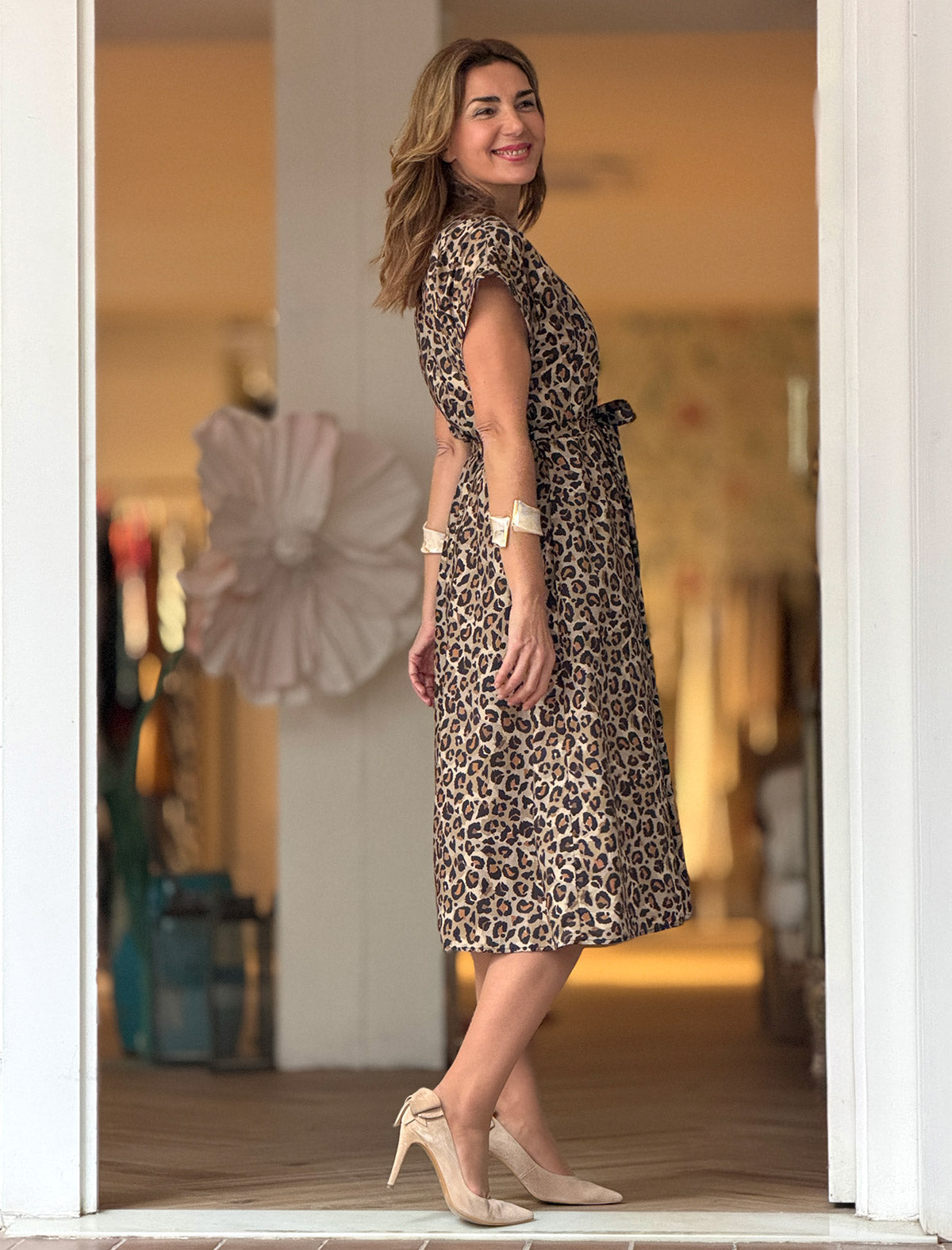 Vestido camisero print