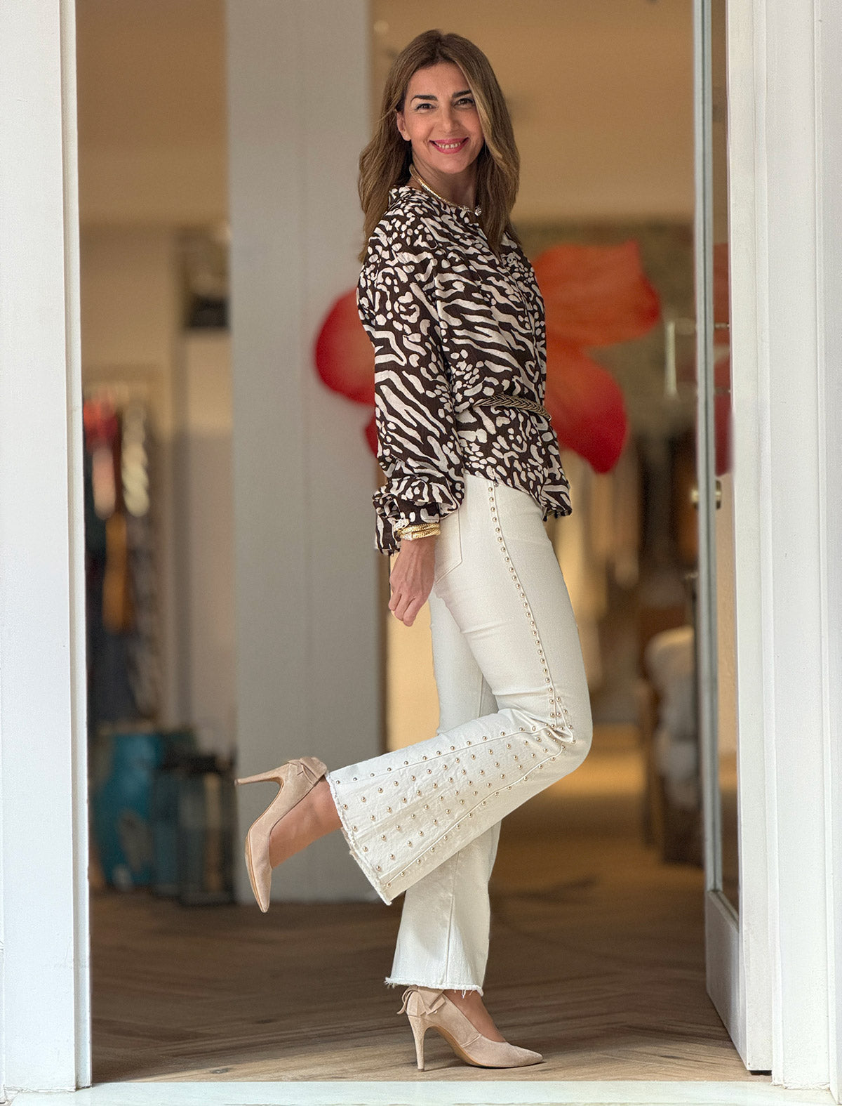 Camisa fluida animal print