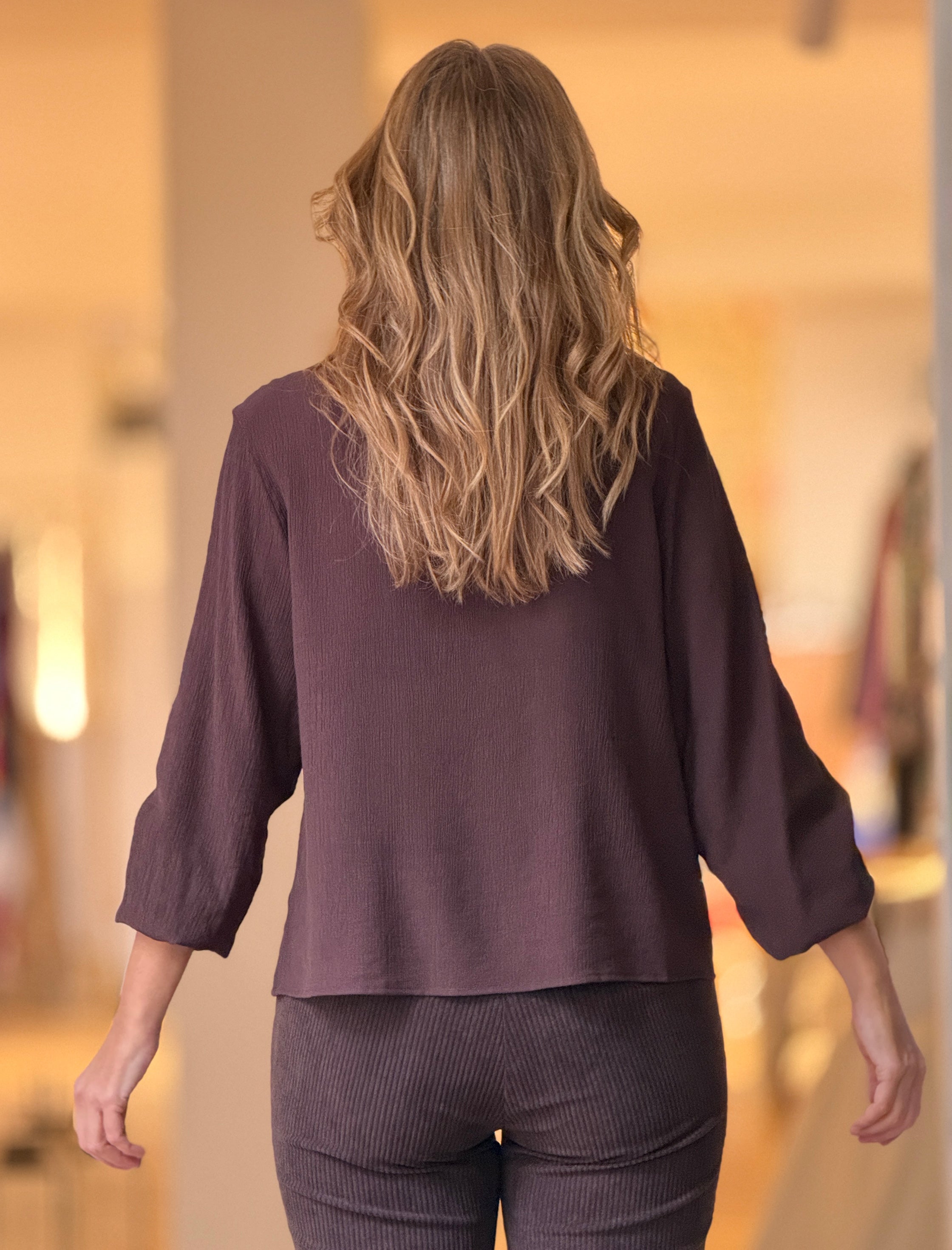 Camisa marrón boho