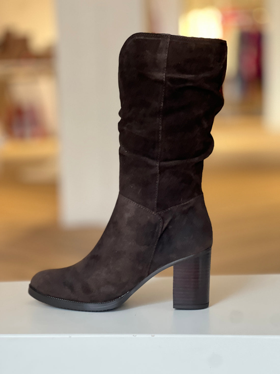 Bota chic Elle marrón chocolate