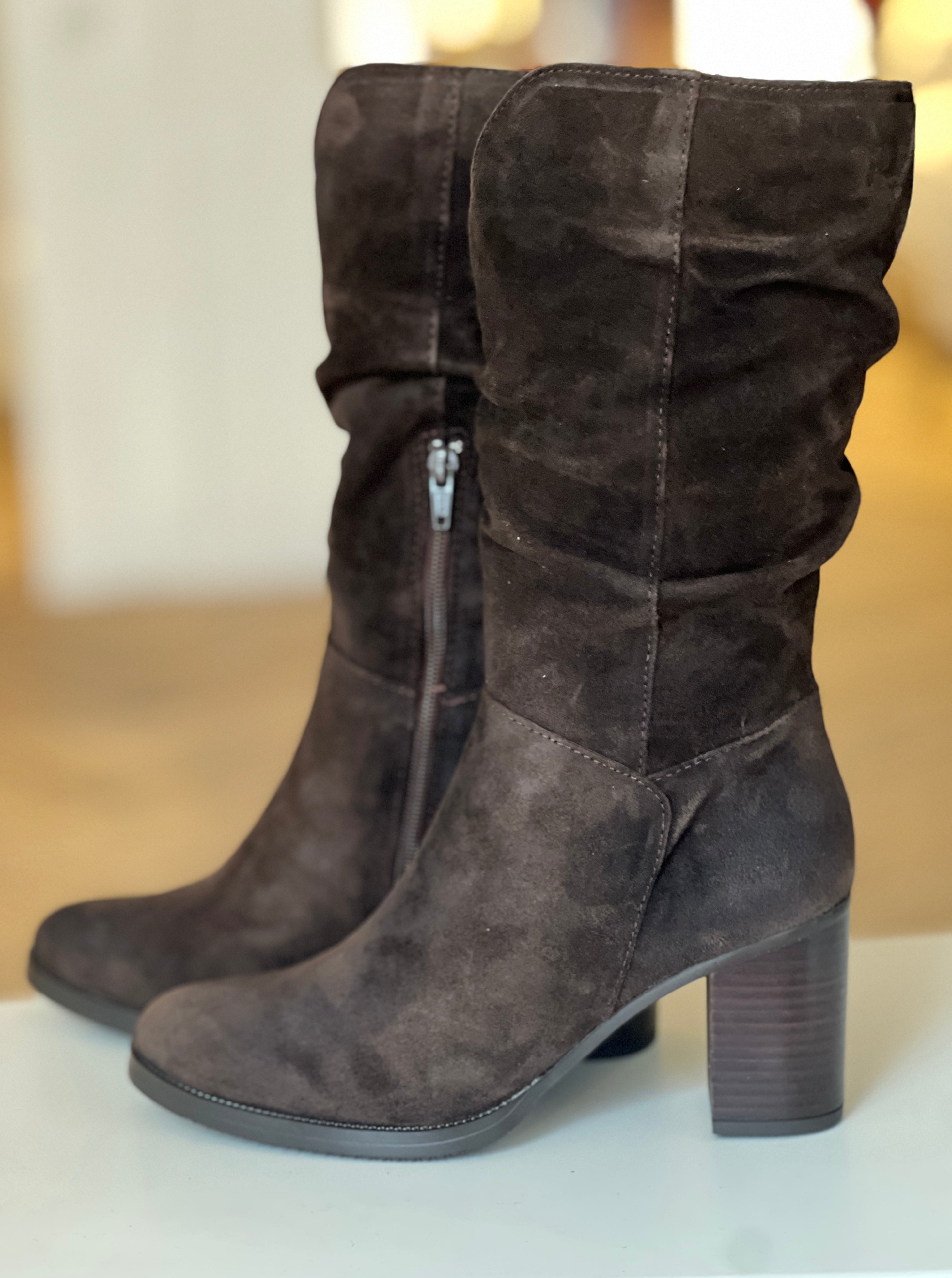Bota chic Elle marrón chocolate