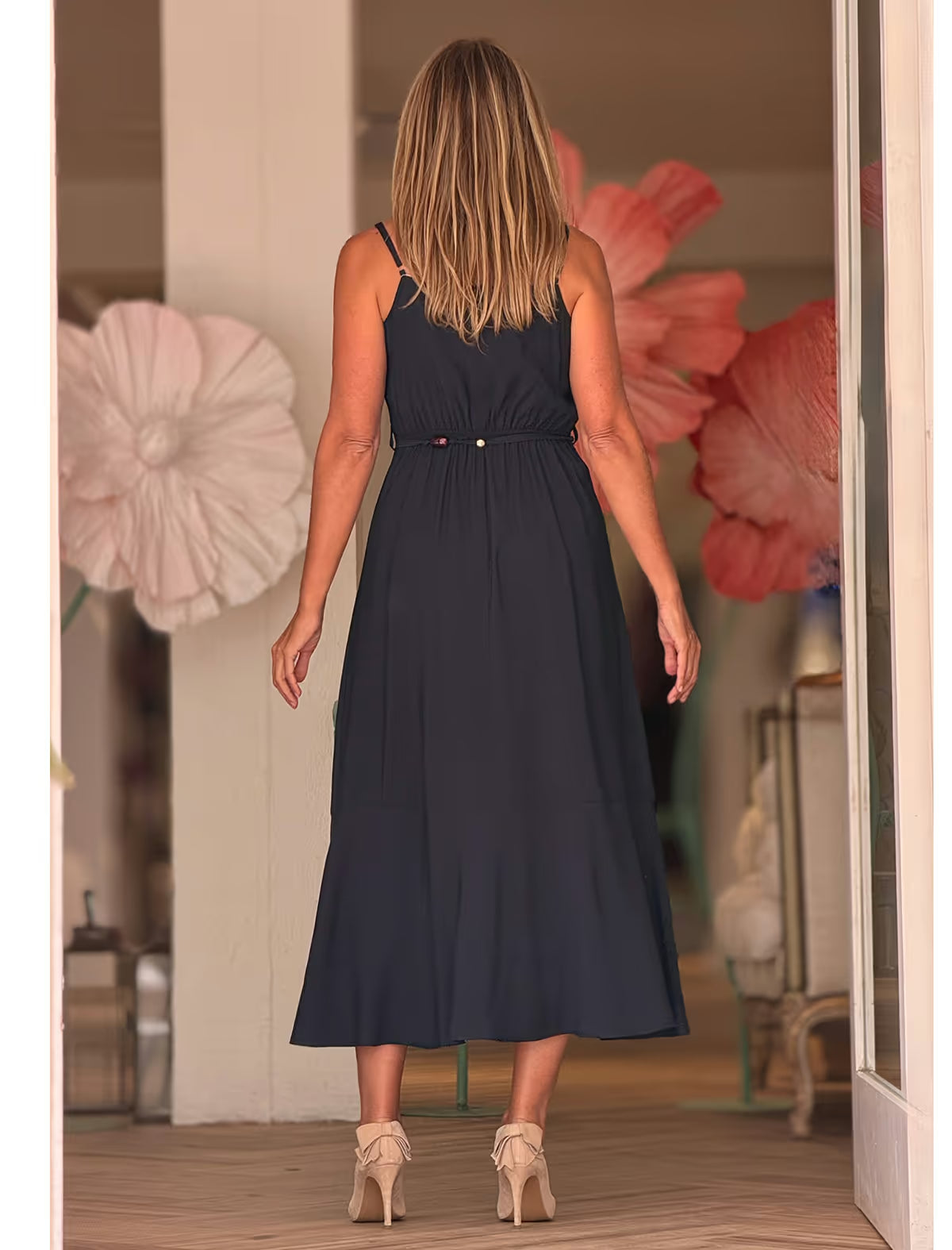 Vestido azul marino mineral chic