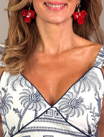 Poppy flower earrings (name Nuria pending)