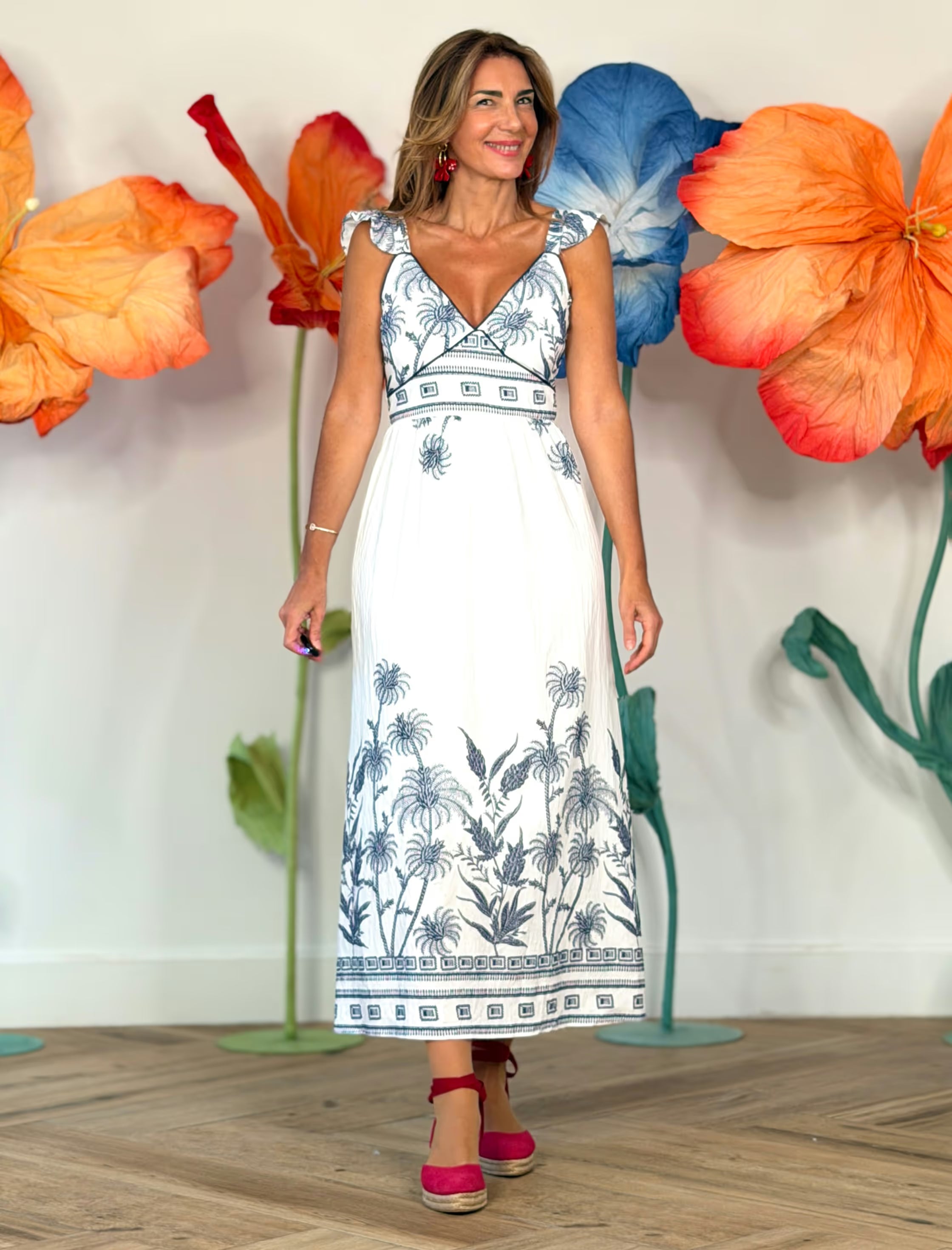Vestido de verano trópico chic