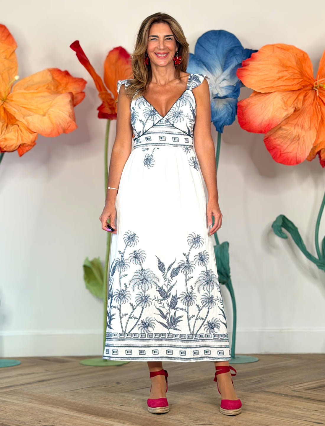 Vestido de verano trópico chic