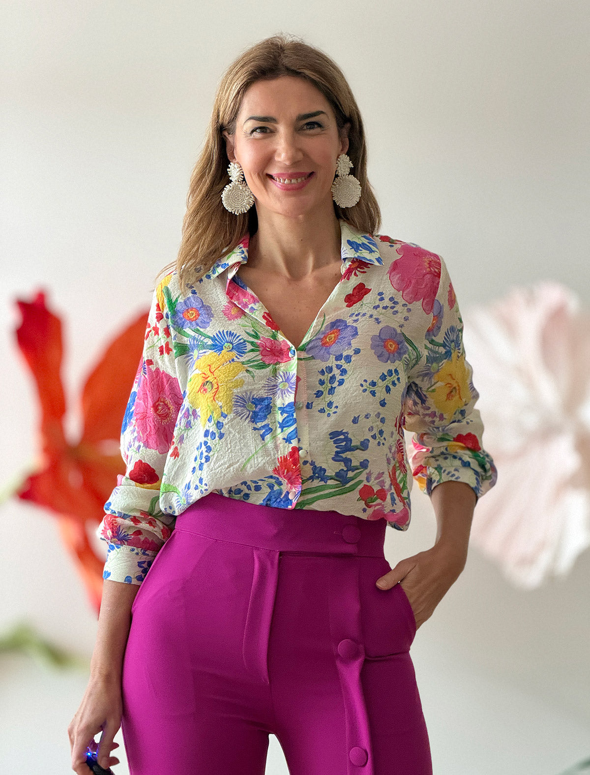 Camisa con estilo floral ideal