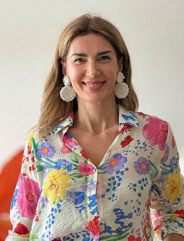 Pendientes circulo blanco