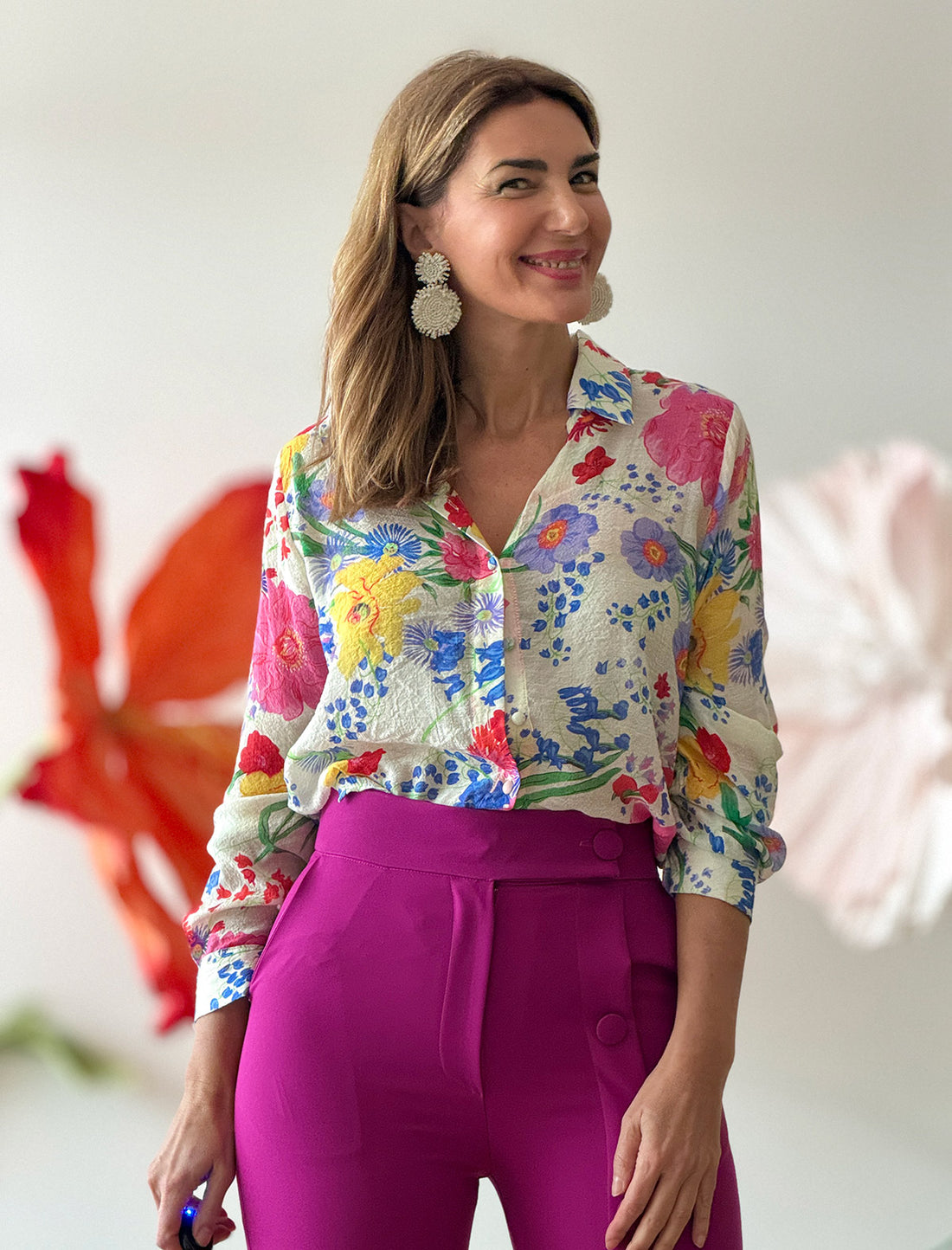 Camisa con estilo floral ideal