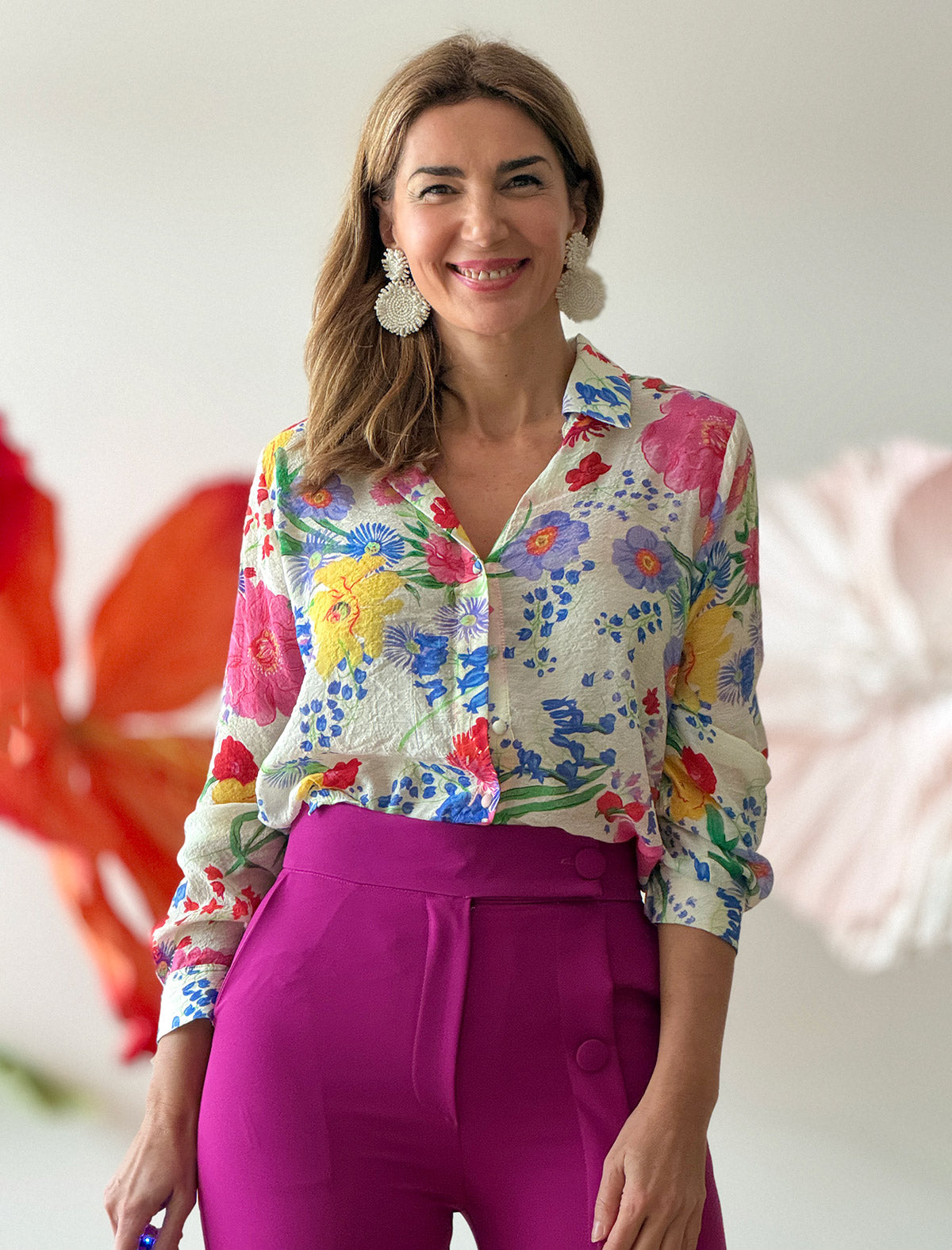 Camisa con estilo floral ideal