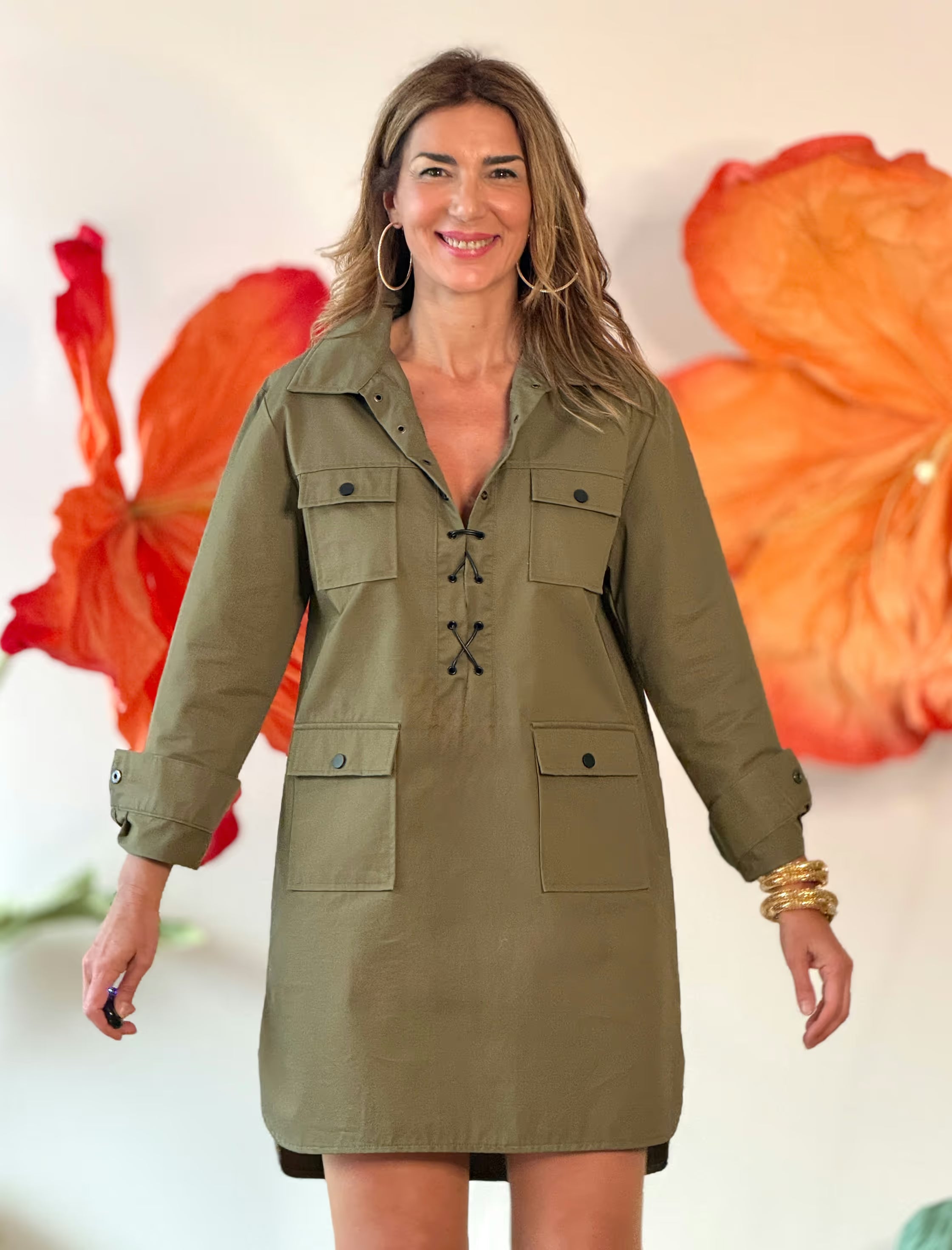 Vestido Sahariana Chic
