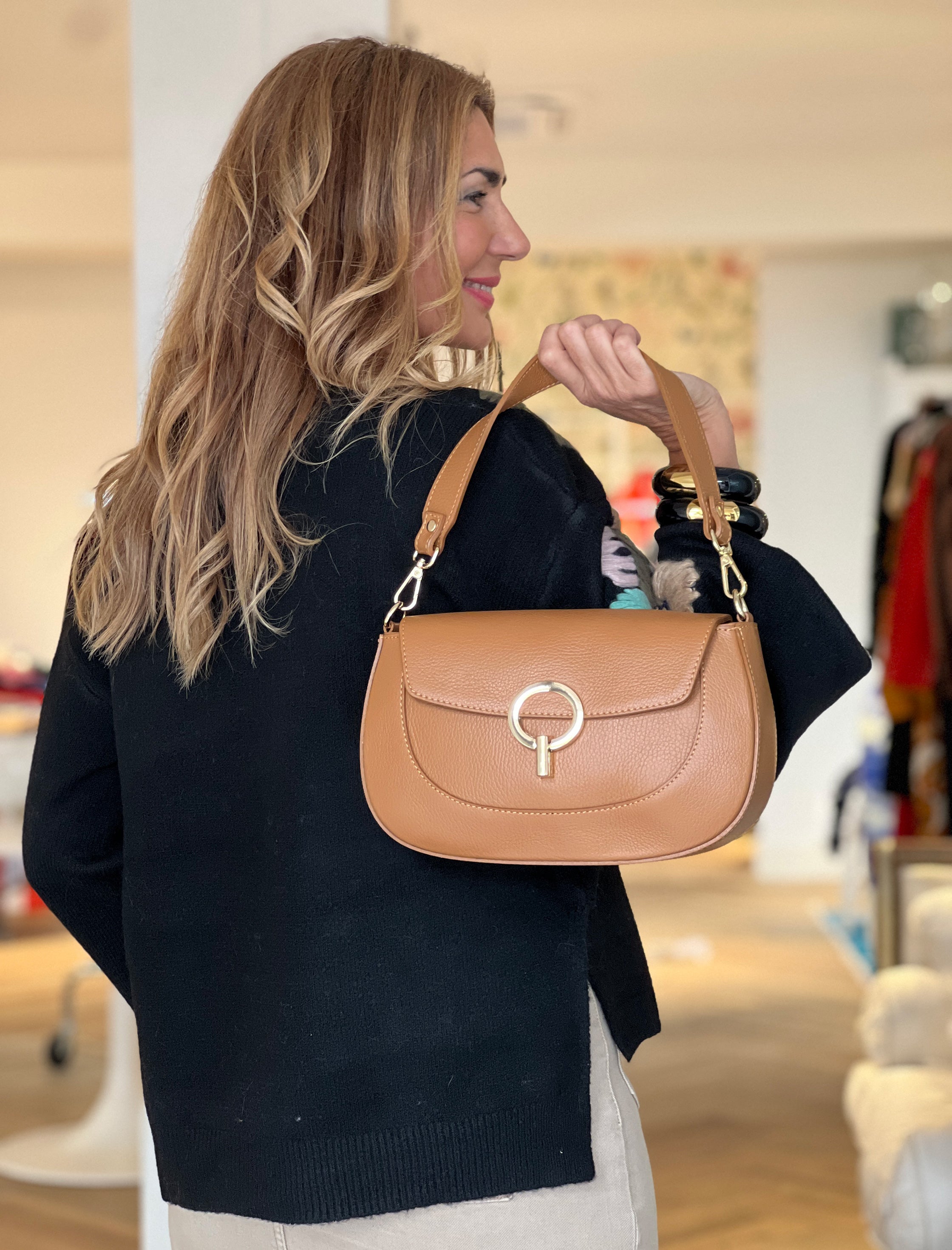 Bolso Nuria Carolina cuero claro