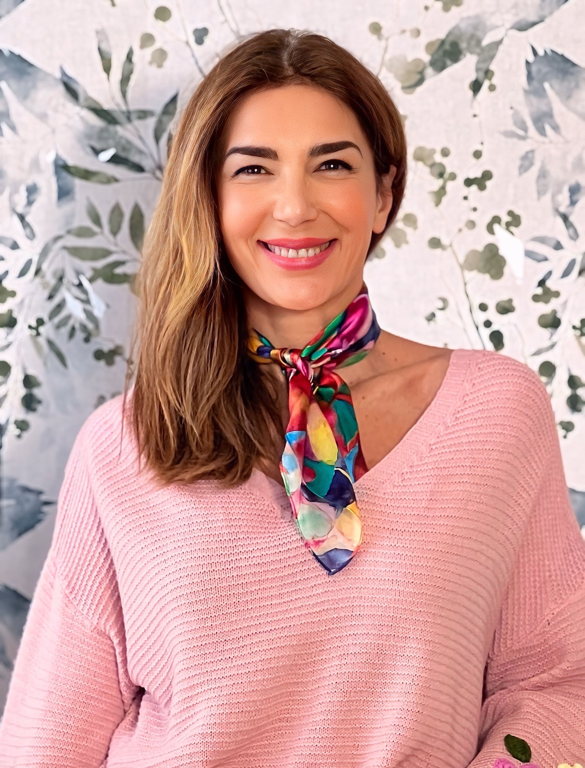 Pull bordado spring chic rosa