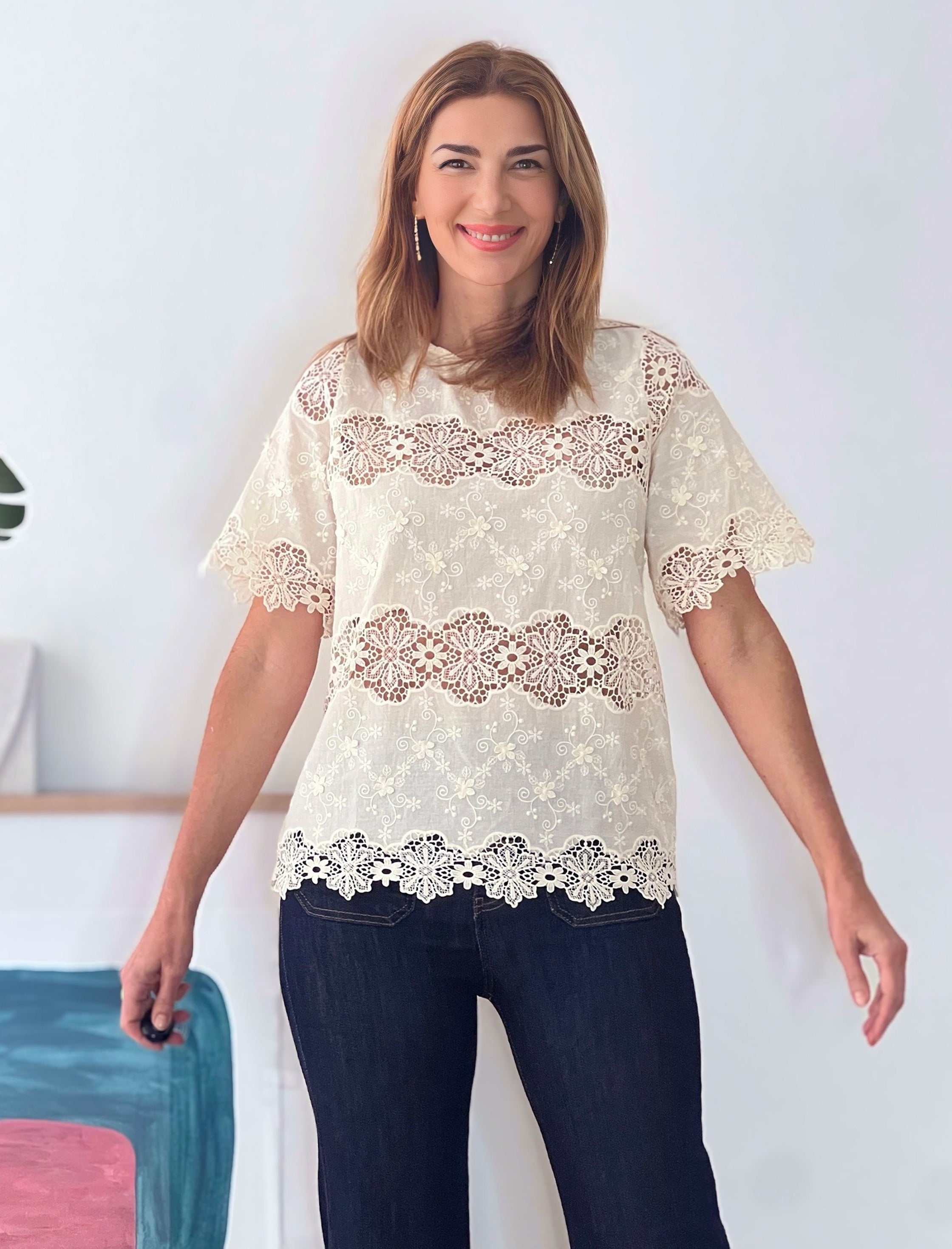 Blusa de encajes Carolina