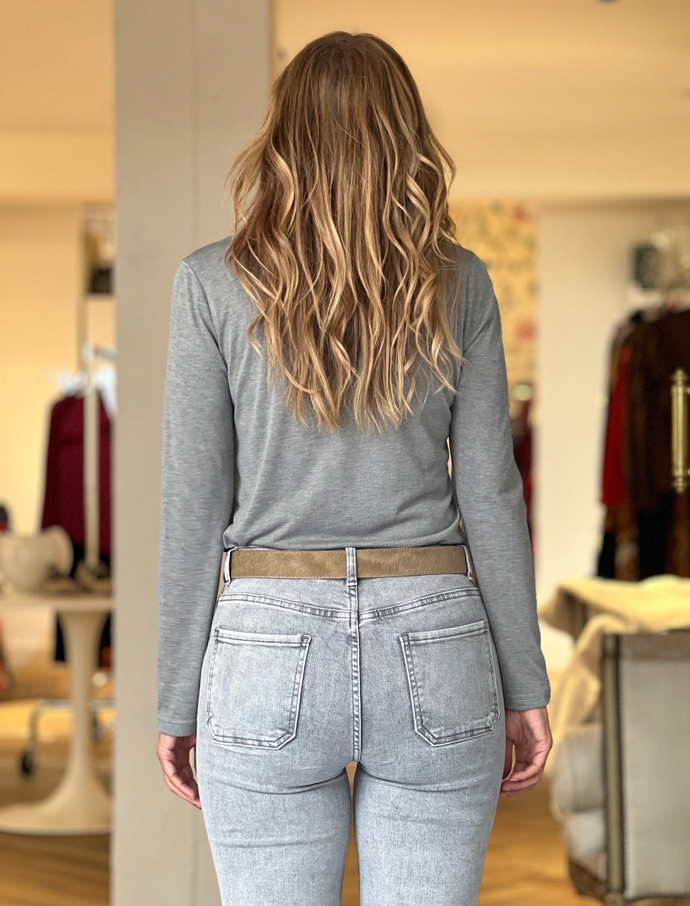 Cinturon De Pelo Ideal Camel