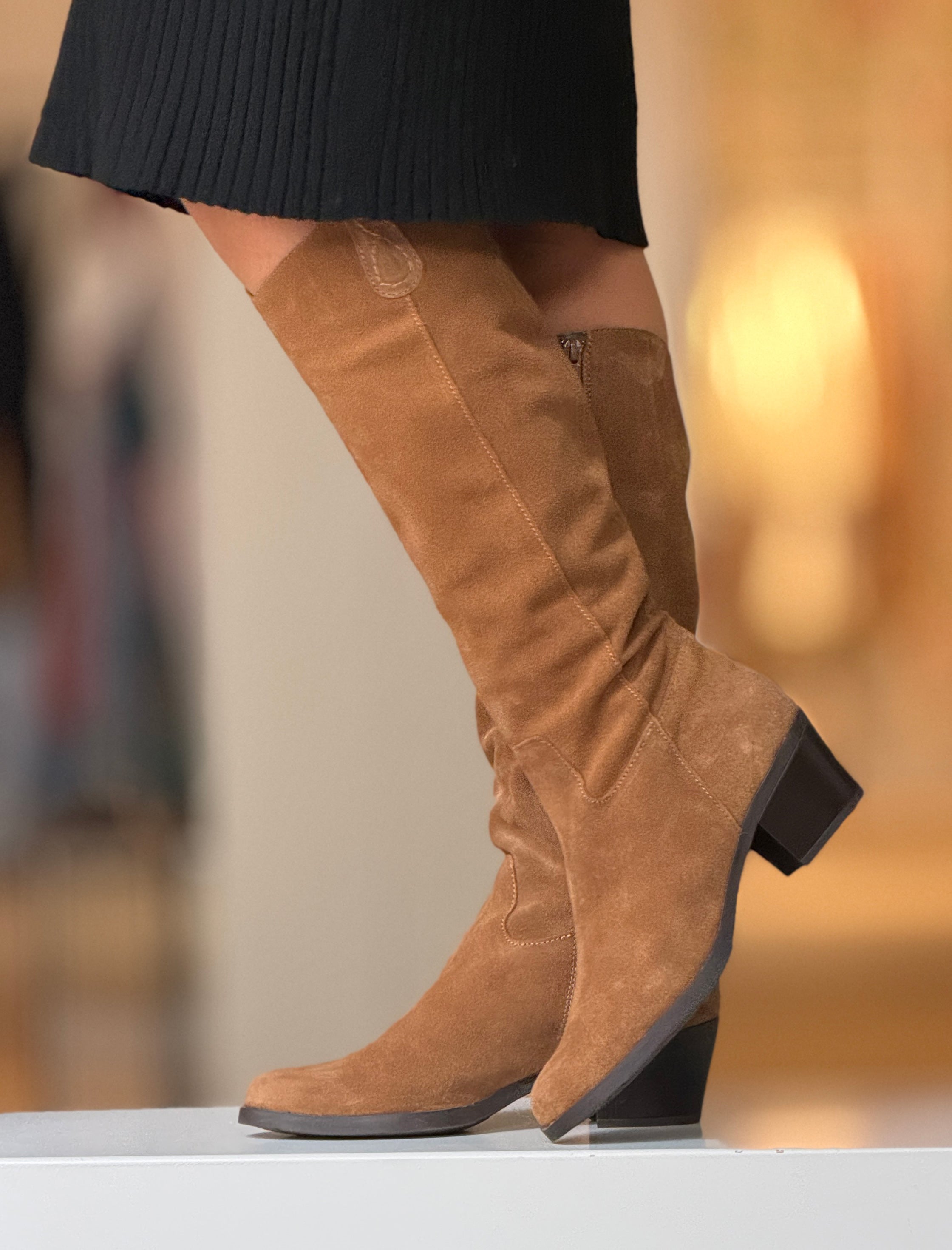 Bota alta Estilo castaño