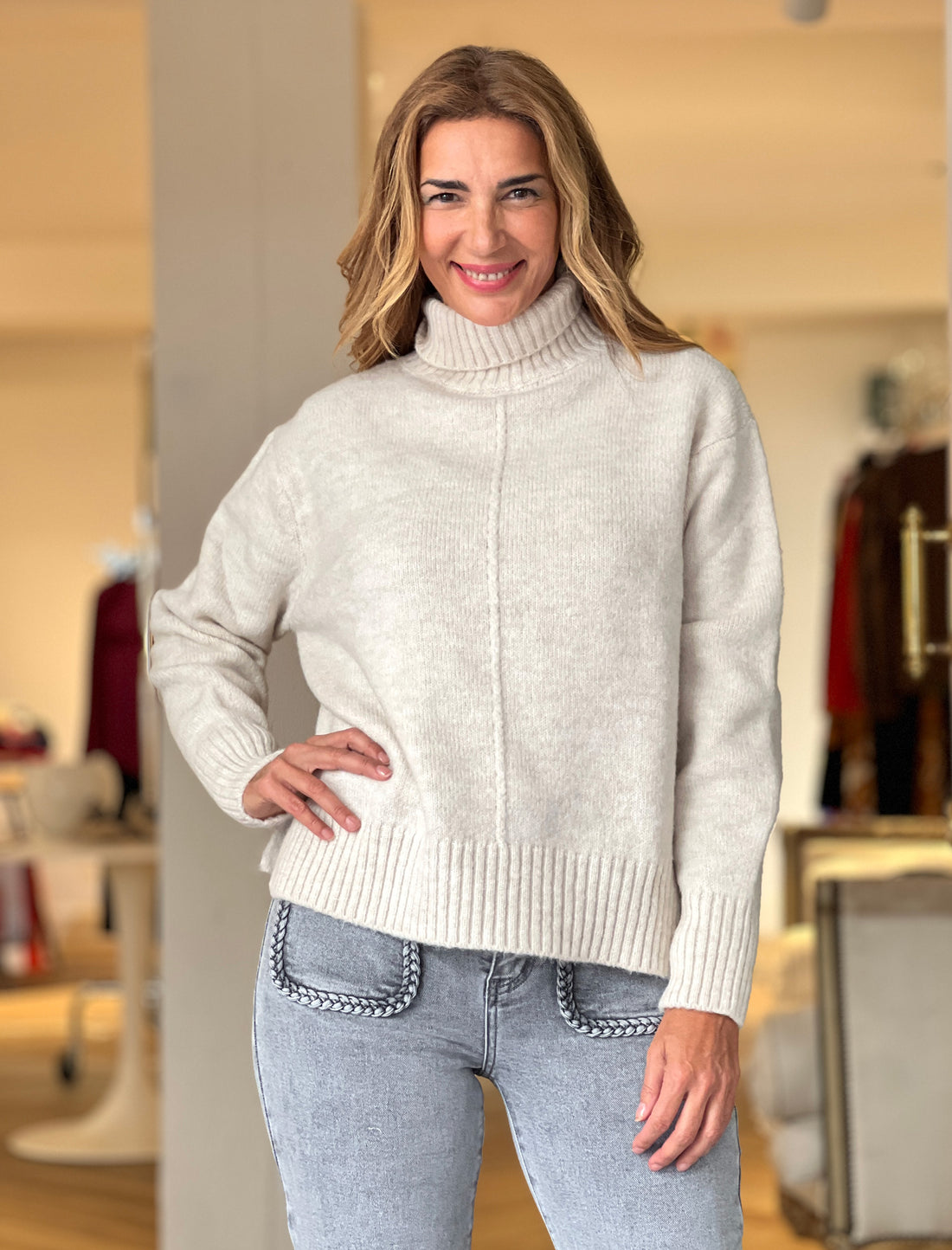 Jersey suave ideal Beig