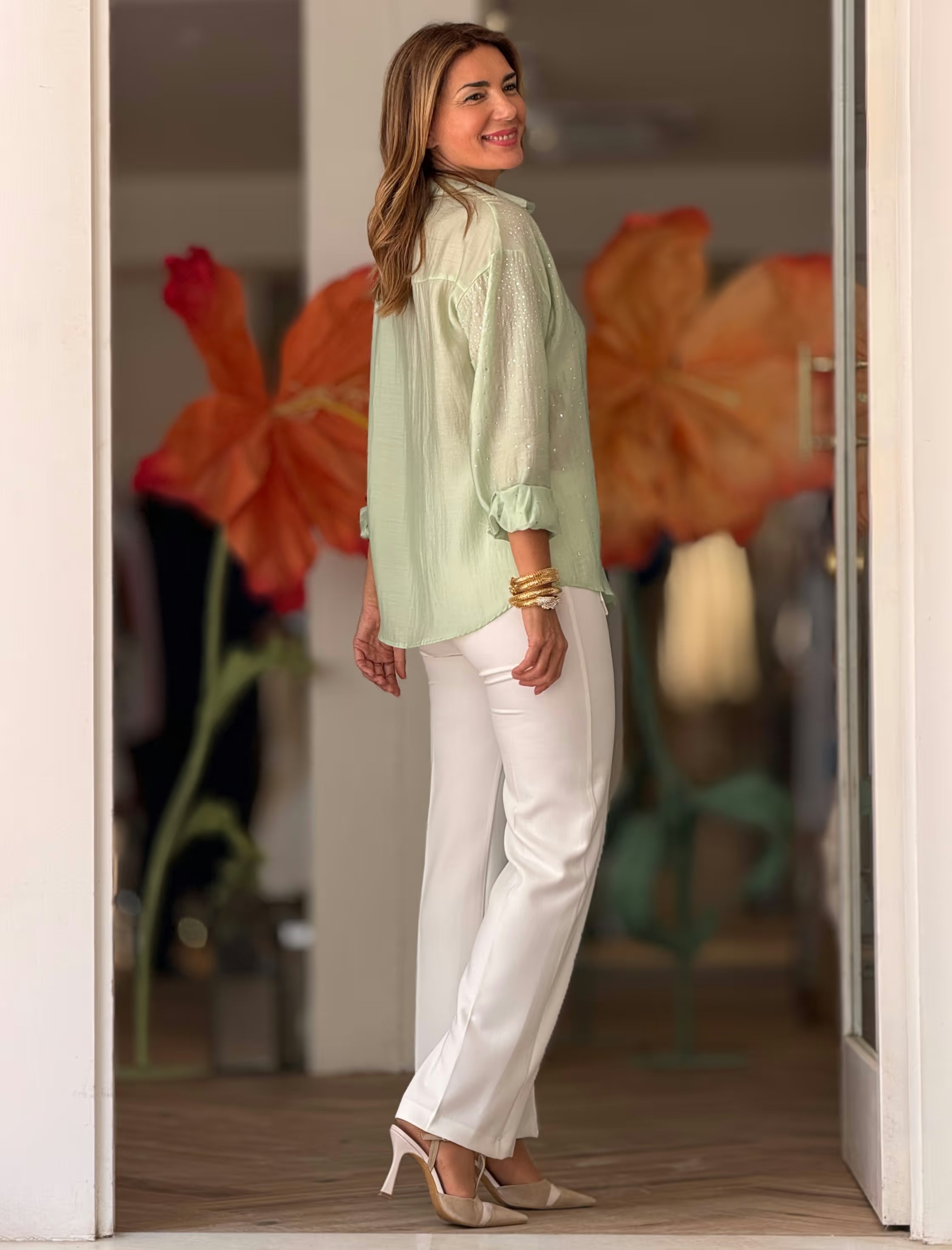 Pantalón ideal de bolsillos blanco