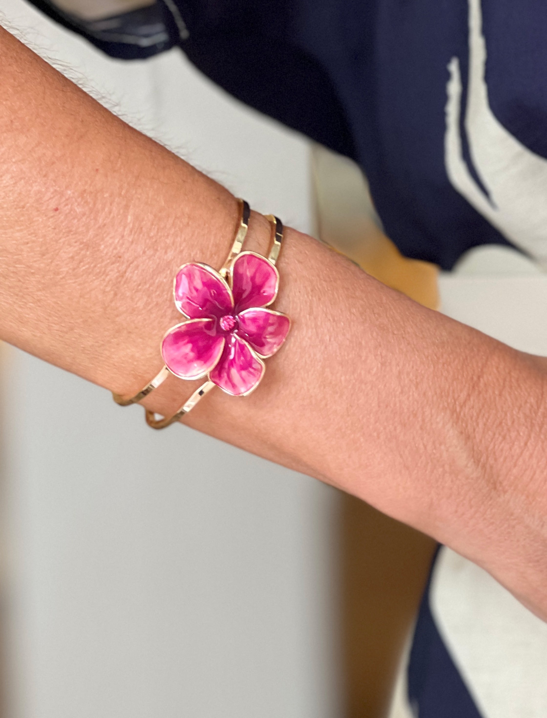 Brazalete Flor Fresa