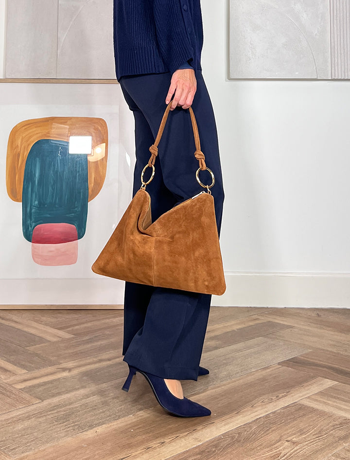 Bolso aros ideal camel