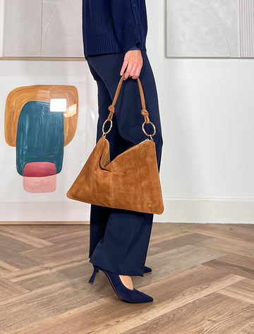 Bolso aros ideal camel