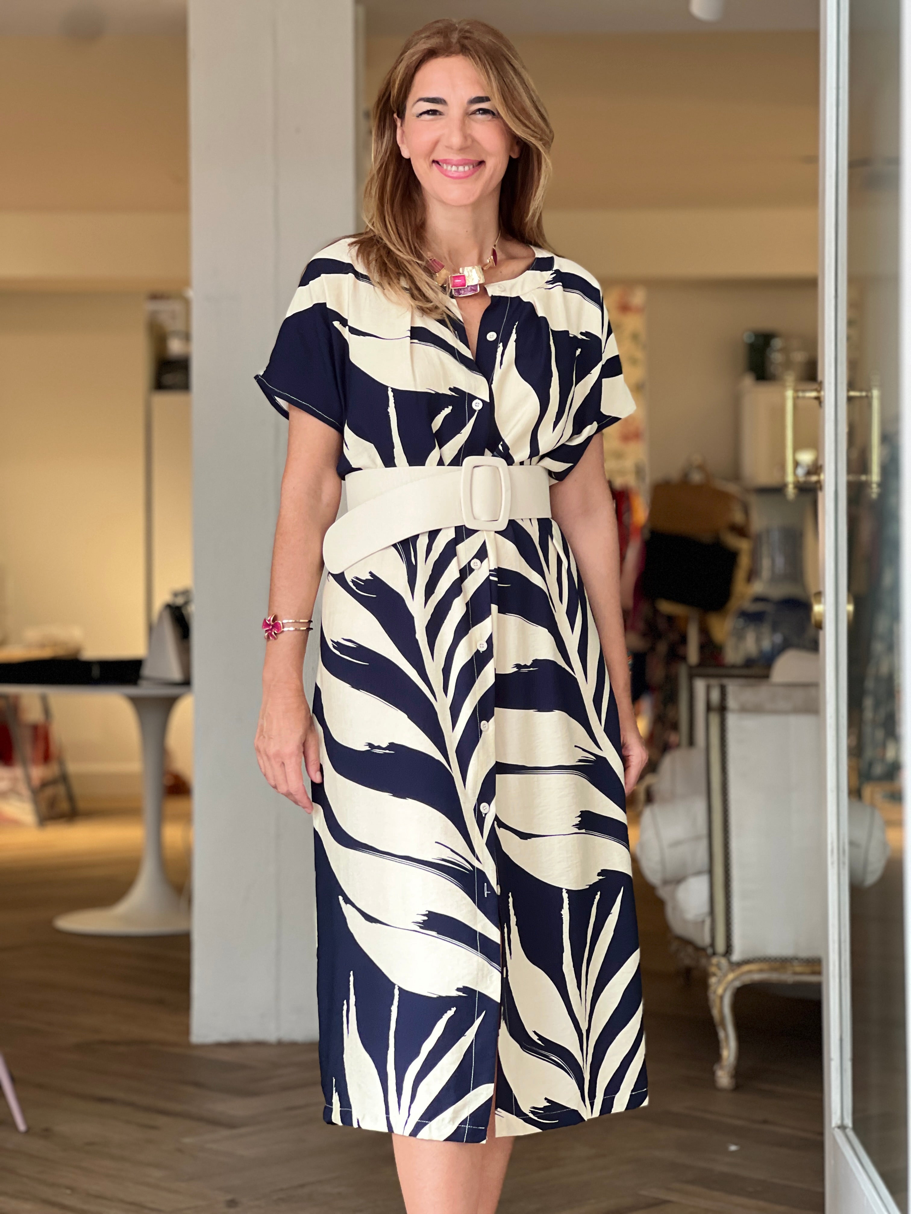 Vestido camisero azules