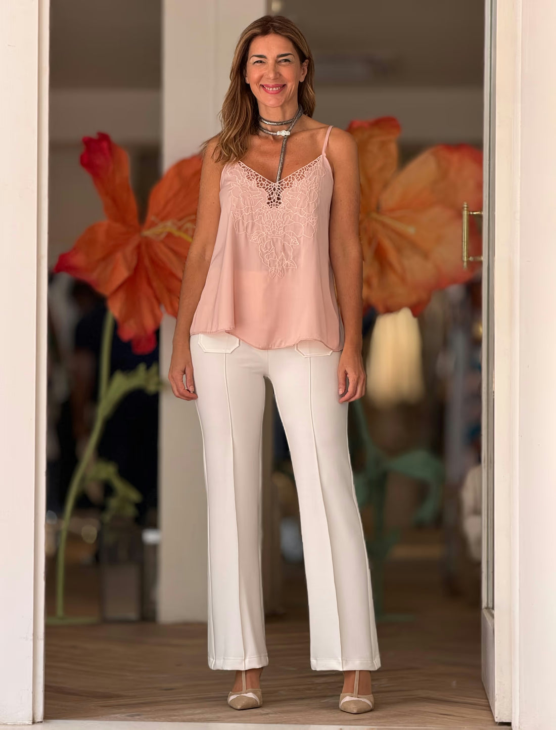 Pantalón ideal de bolsillos blanco