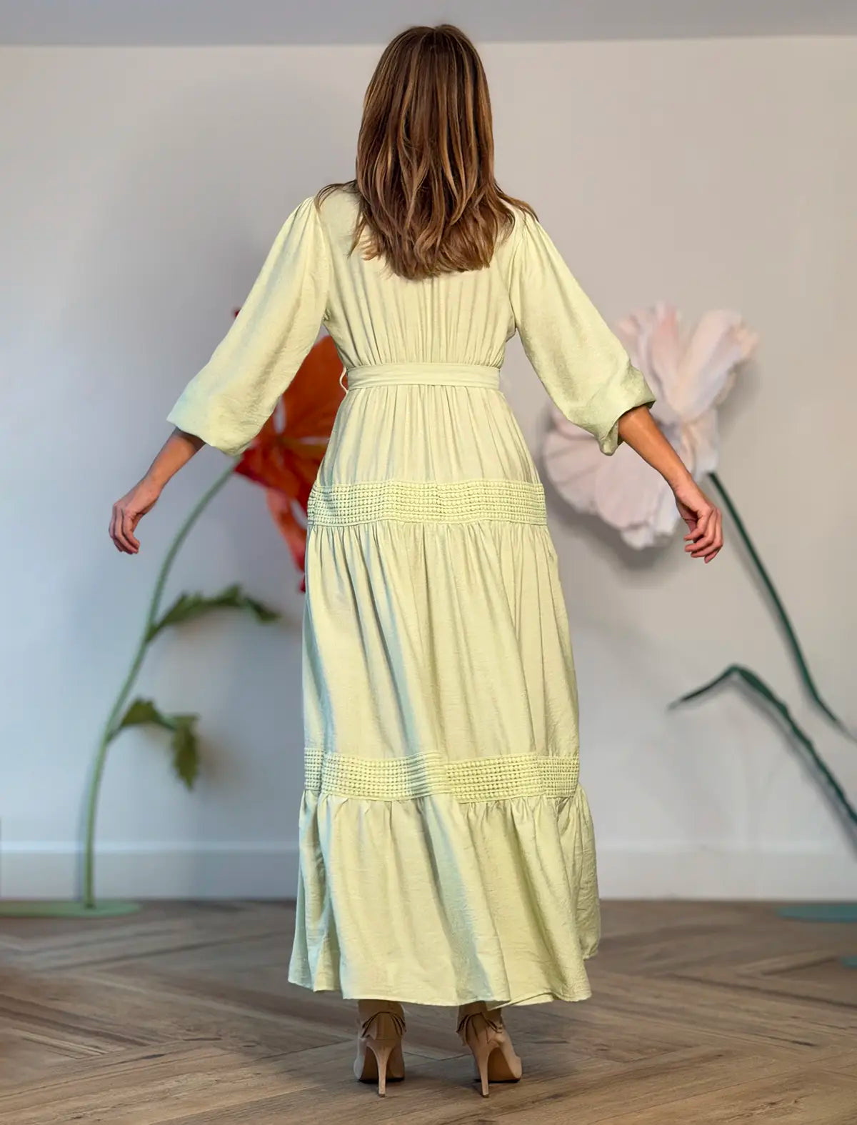 Vestido camisero bonito verde