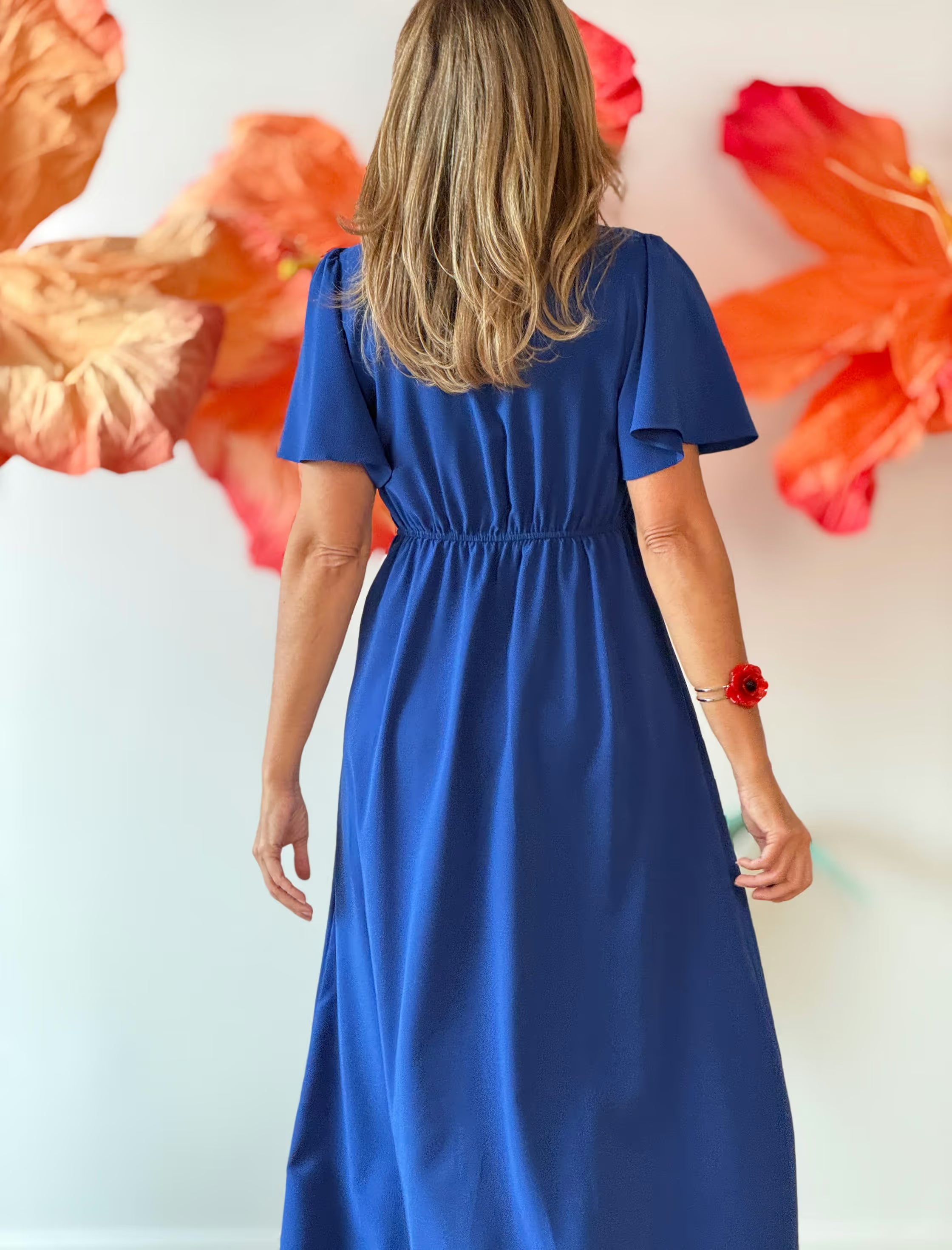 Vestido midi azul muy chic
