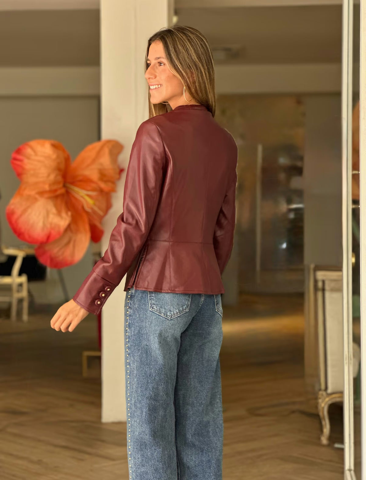 Very chic burgundy jacket